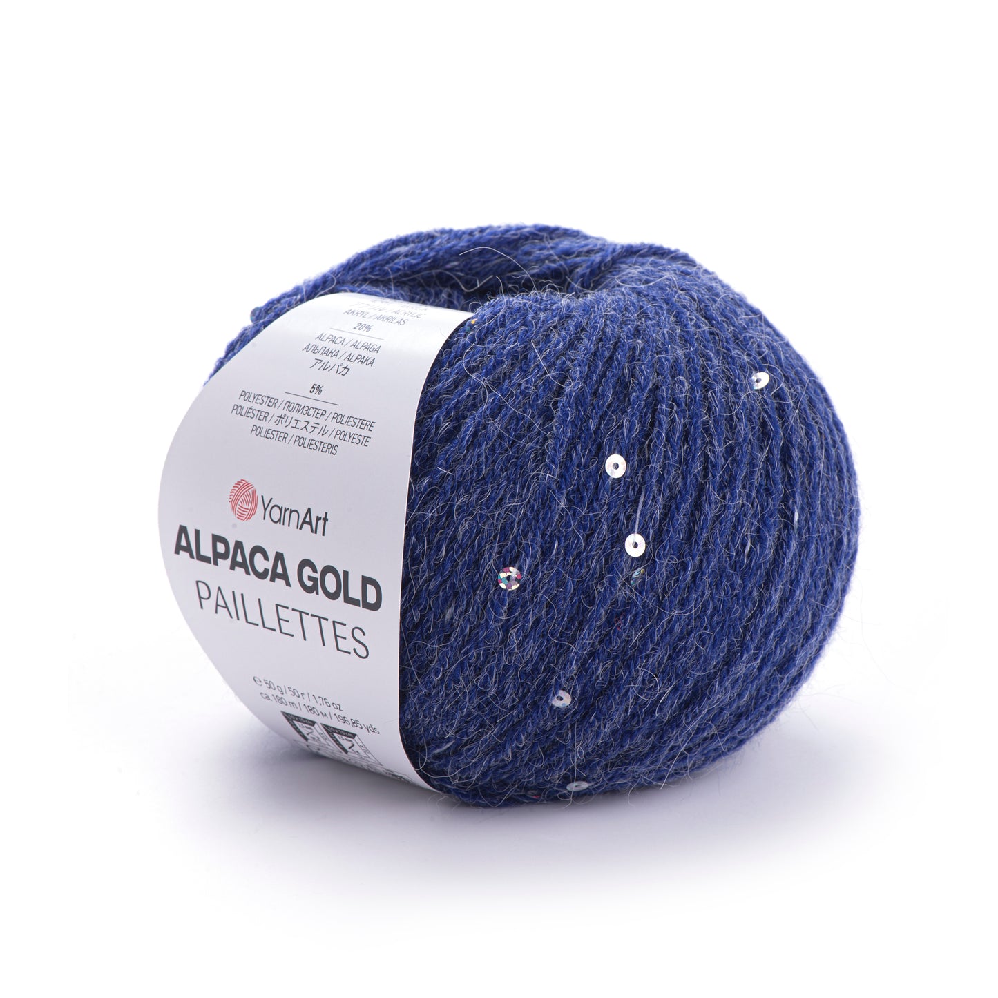 YarnArt Alpaca Gold Paillettes 5 x 50g - 180m - 20% Alpaca - 5% Polyester - 75% Acrylic Knitting Crochet Yarn