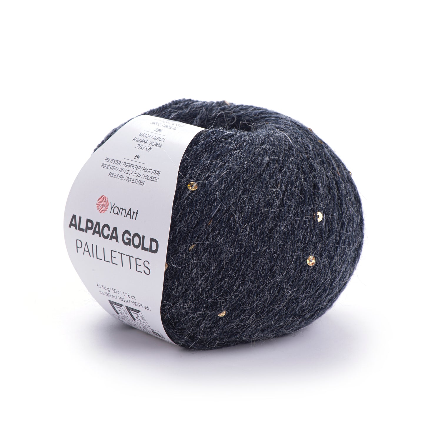 YarnArt Alpaca Gold Paillettes 5 x 50g - 180m - 20% Alpaca - 5% Polyester - 75% Acrylic Knitting Crochet Yarn
