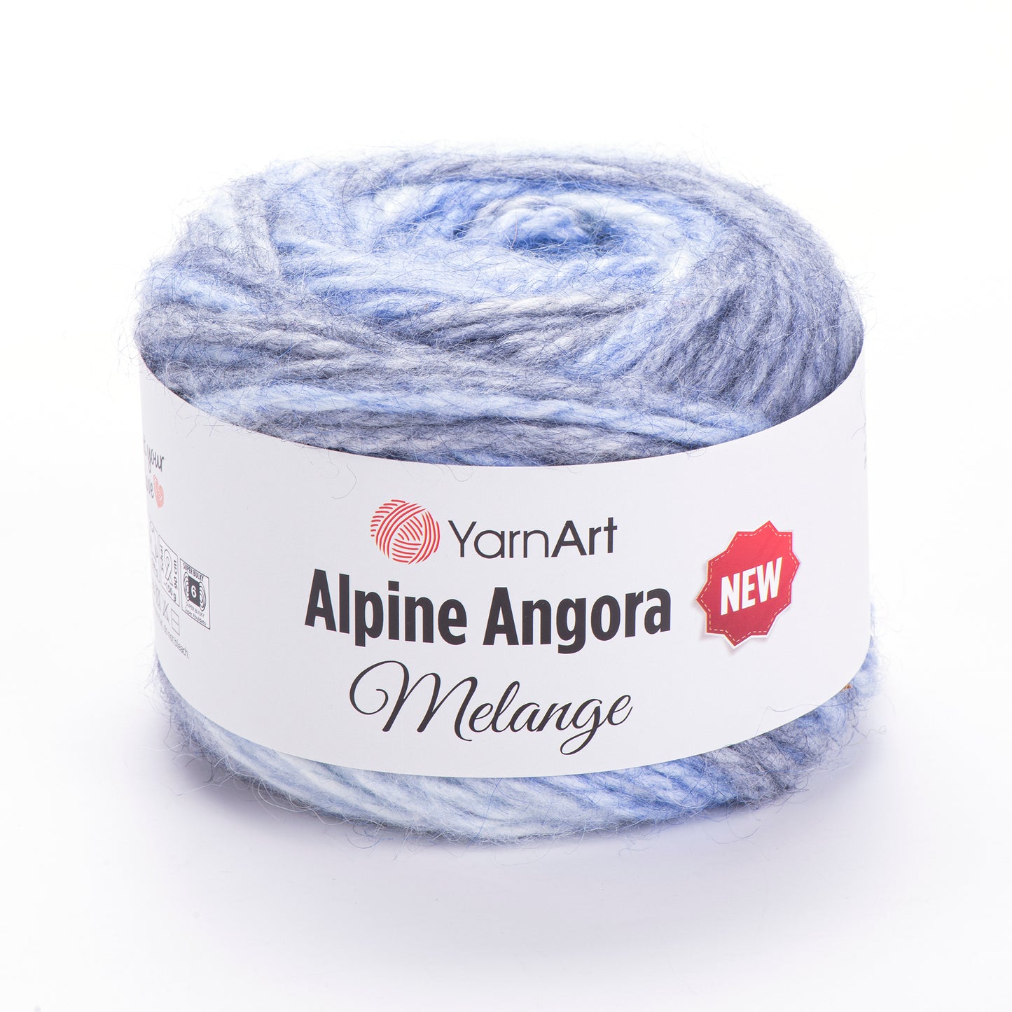 YarnArt Alpine Angora Melange 3 x 150g - 150m - 20% Wool - 80% Acrylic Chunky Knitting Crochet Yarn