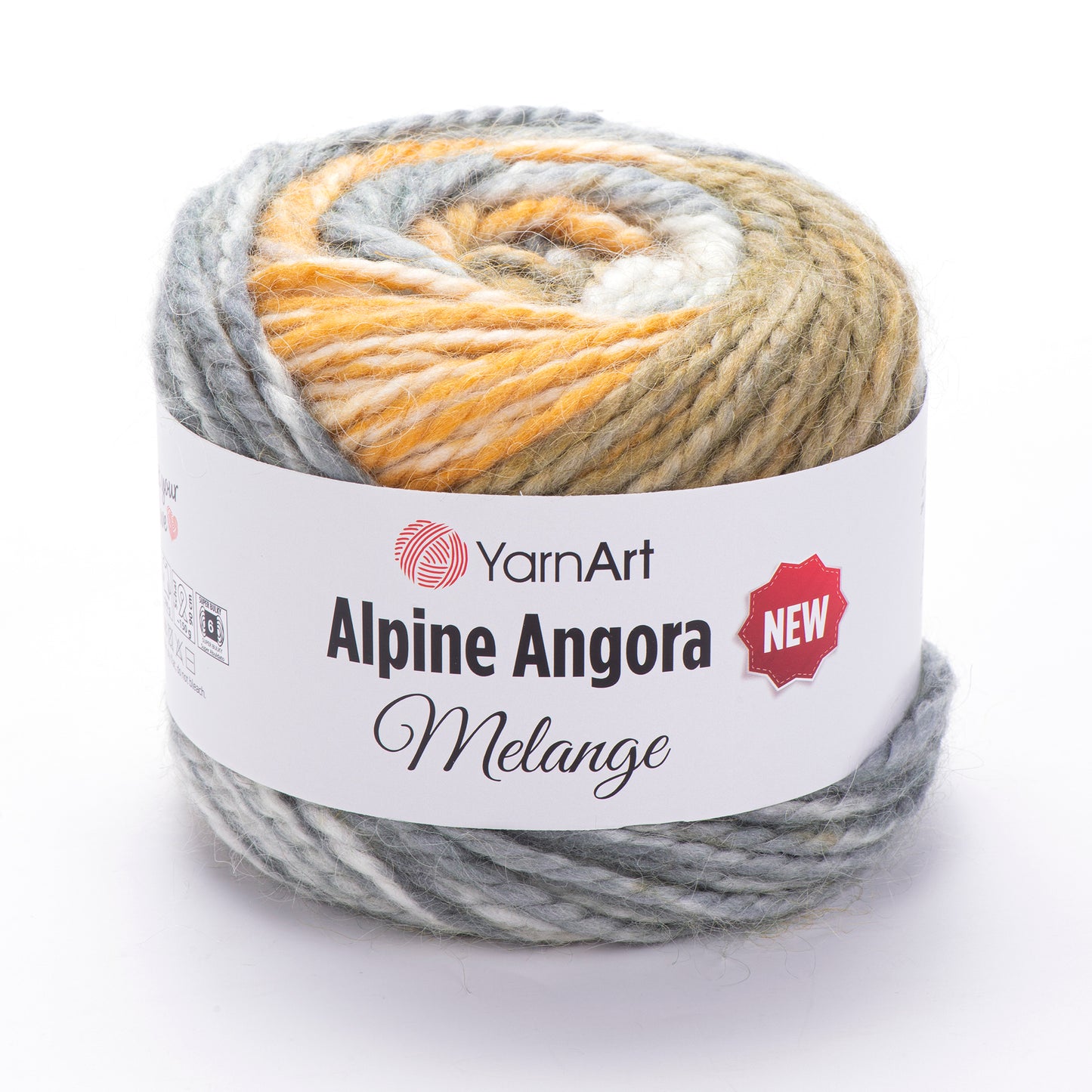 YarnArt Alpine Angora Melange 3 x 150g - 150m - 20% Wool - 80% Acrylic Chunky Knitting Crochet Yarn