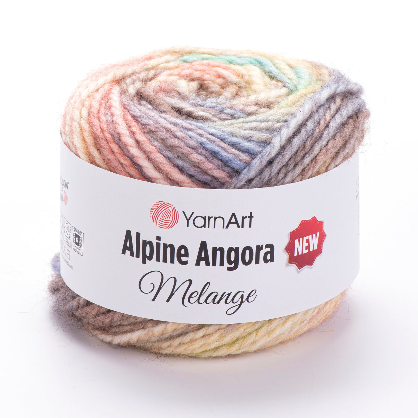 YarnArt Alpine Angora Melange 3 x 150g - 150m - 20% Wool - 80% Acrylic Chunky Knitting Crochet Yarn