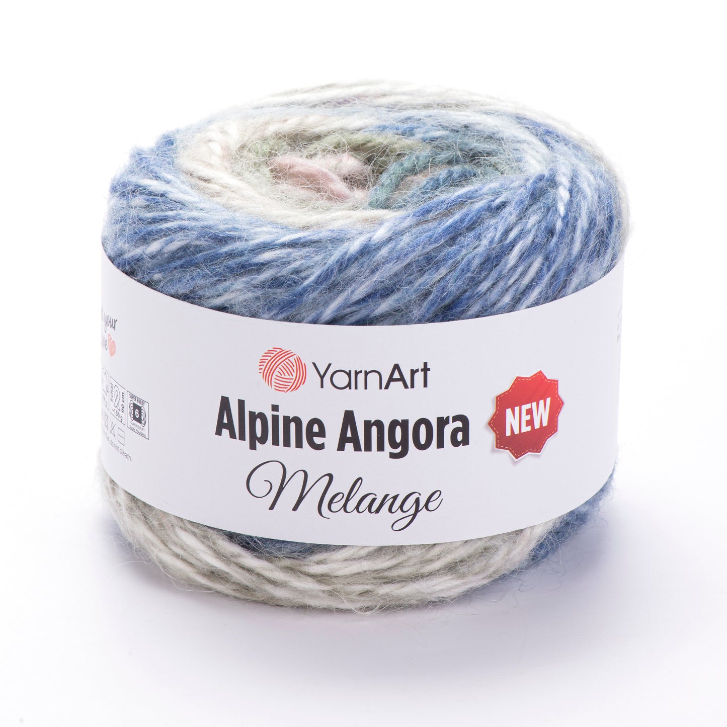 YarnArt Alpine Angora Melange 3 x 150g - 150m - 20% Wool - 80% Acrylic Chunky Knitting Crochet Yarn