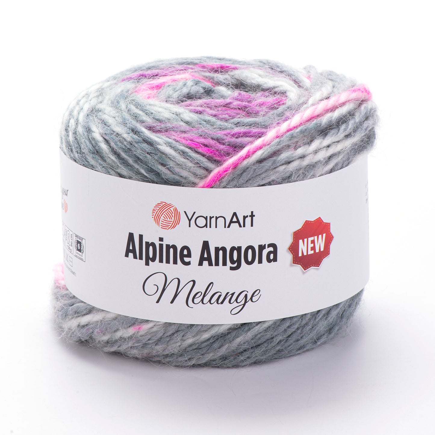 YarnArt Alpine Angora Melange 3 x 150g - 150m - 20% Wool - 80% Acrylic Chunky Knitting Crochet Yarn