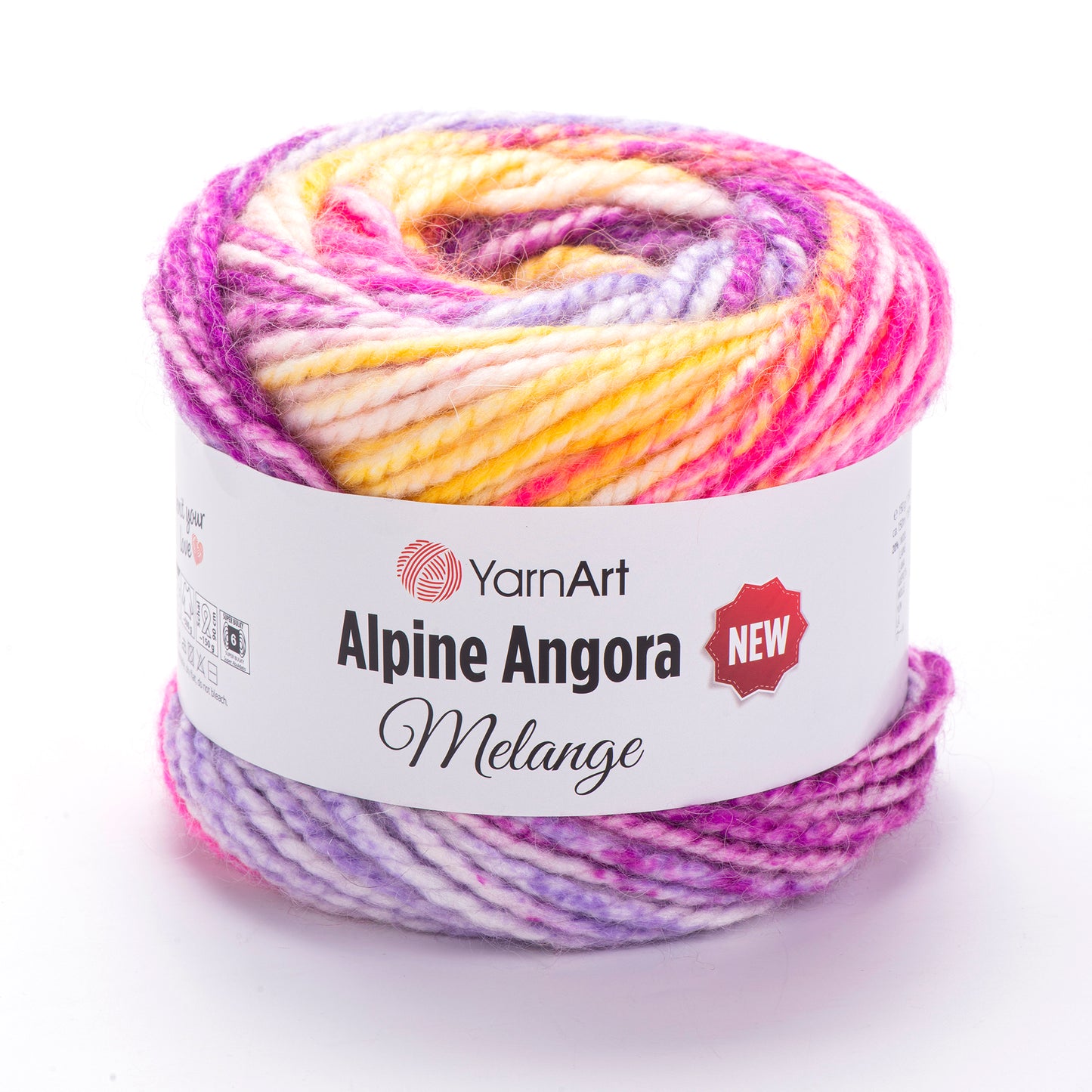 YarnArt Alpine Angora Melange 3 x 150g - 150m - 20% Wool - 80% Acrylic Chunky Knitting Crochet Yarn