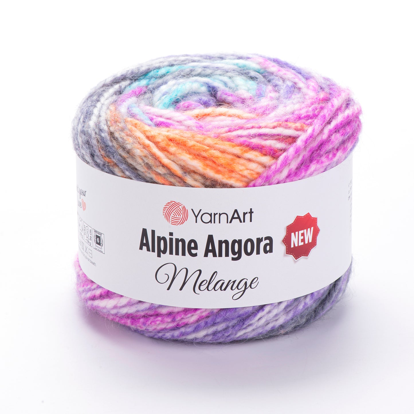 YarnArt Alpine Angora Melange 3 x 150g - 150m - 20% Wool - 80% Acrylic Chunky Knitting Crochet Yarn