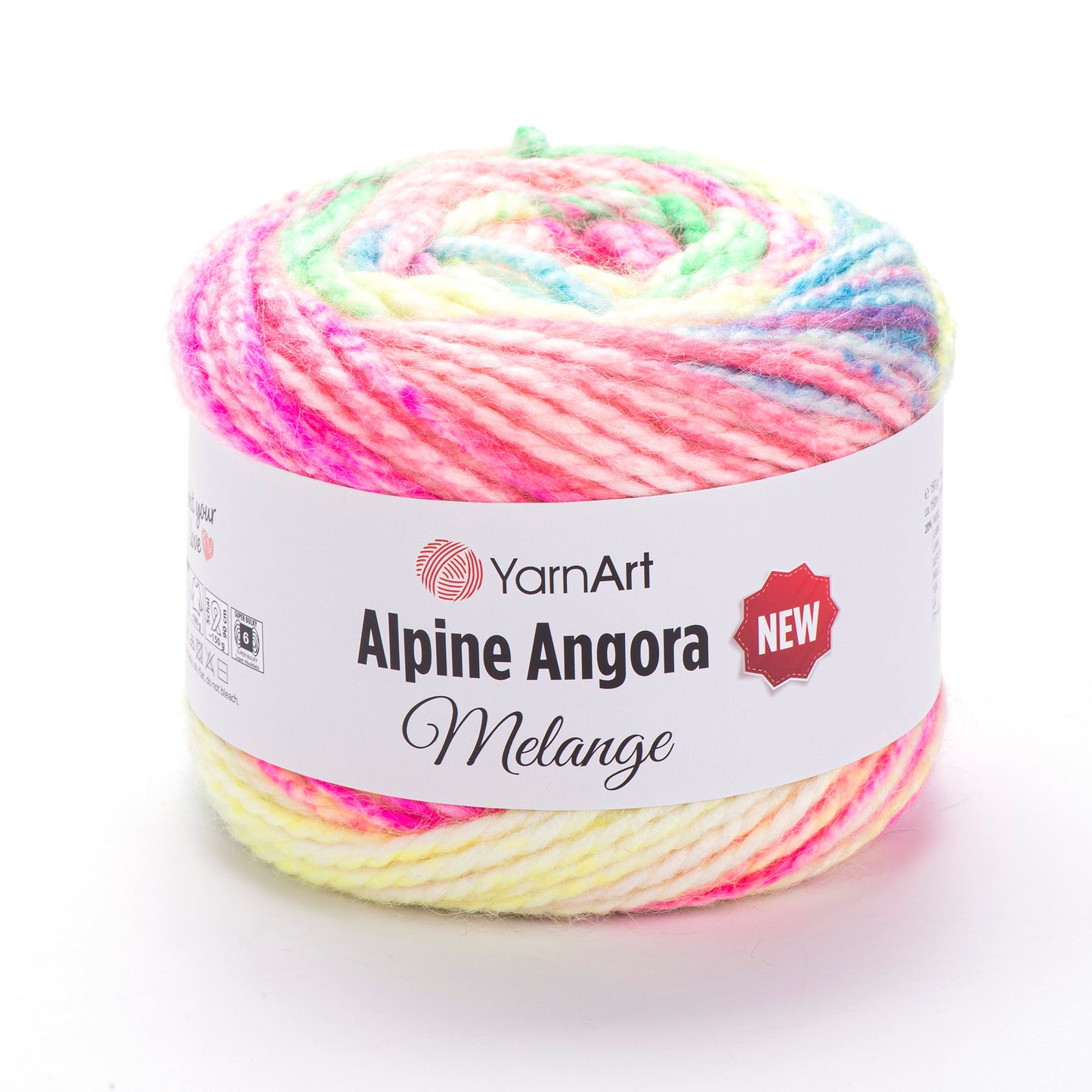YarnArt Alpine Angora Melange 3 x 150g - 150m - 20% Wool - 80% Acrylic Chunky Knitting Crochet Yarn