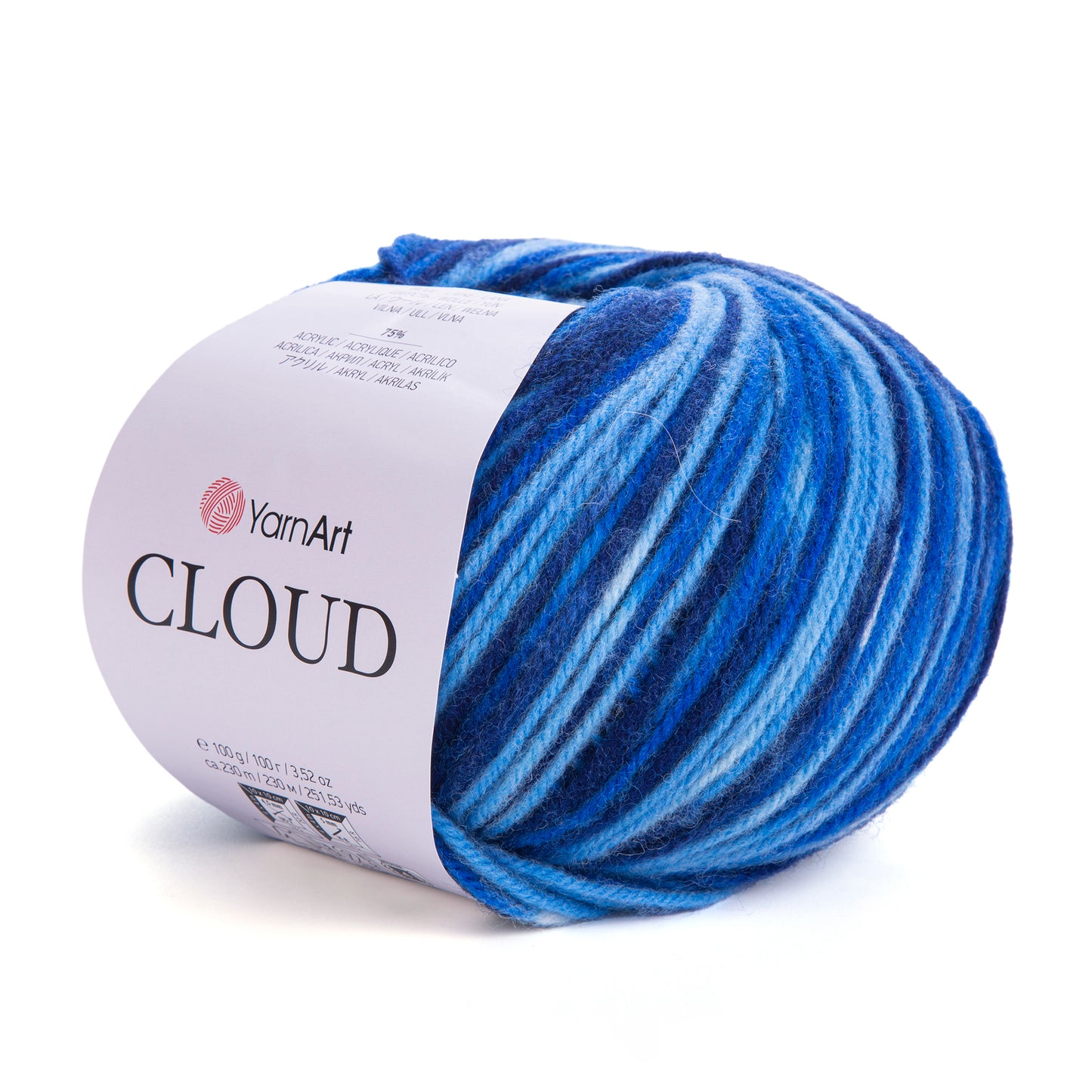 YarnArt Cloud 5 x 100g - 230m - 25% Wool - 75% Acrylic Aran Knitting Crochet Yarn