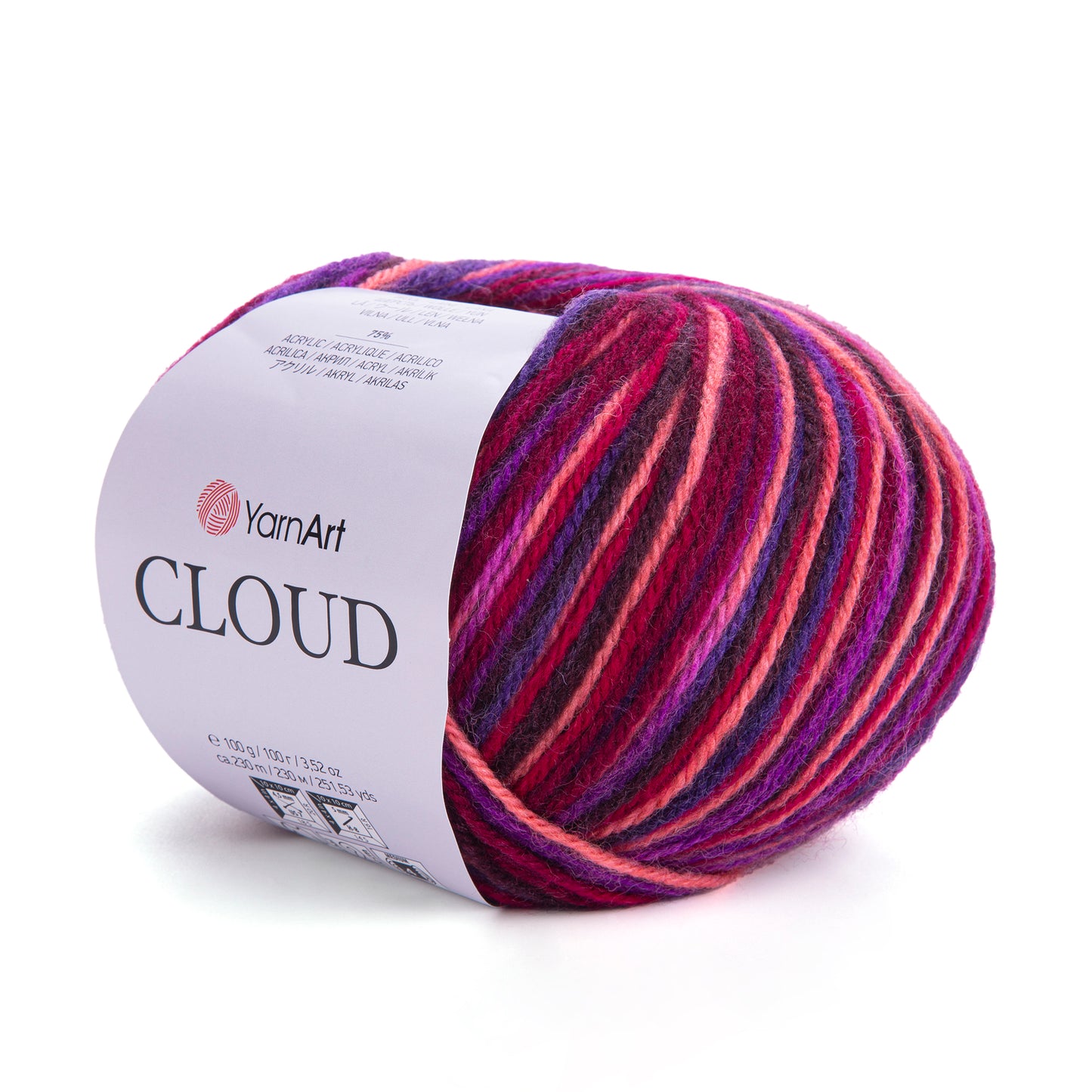 YarnArt Cloud 5 x 100g - 230m - 25% Wool - 75% Acrylic Aran Knitting Crochet Yarn