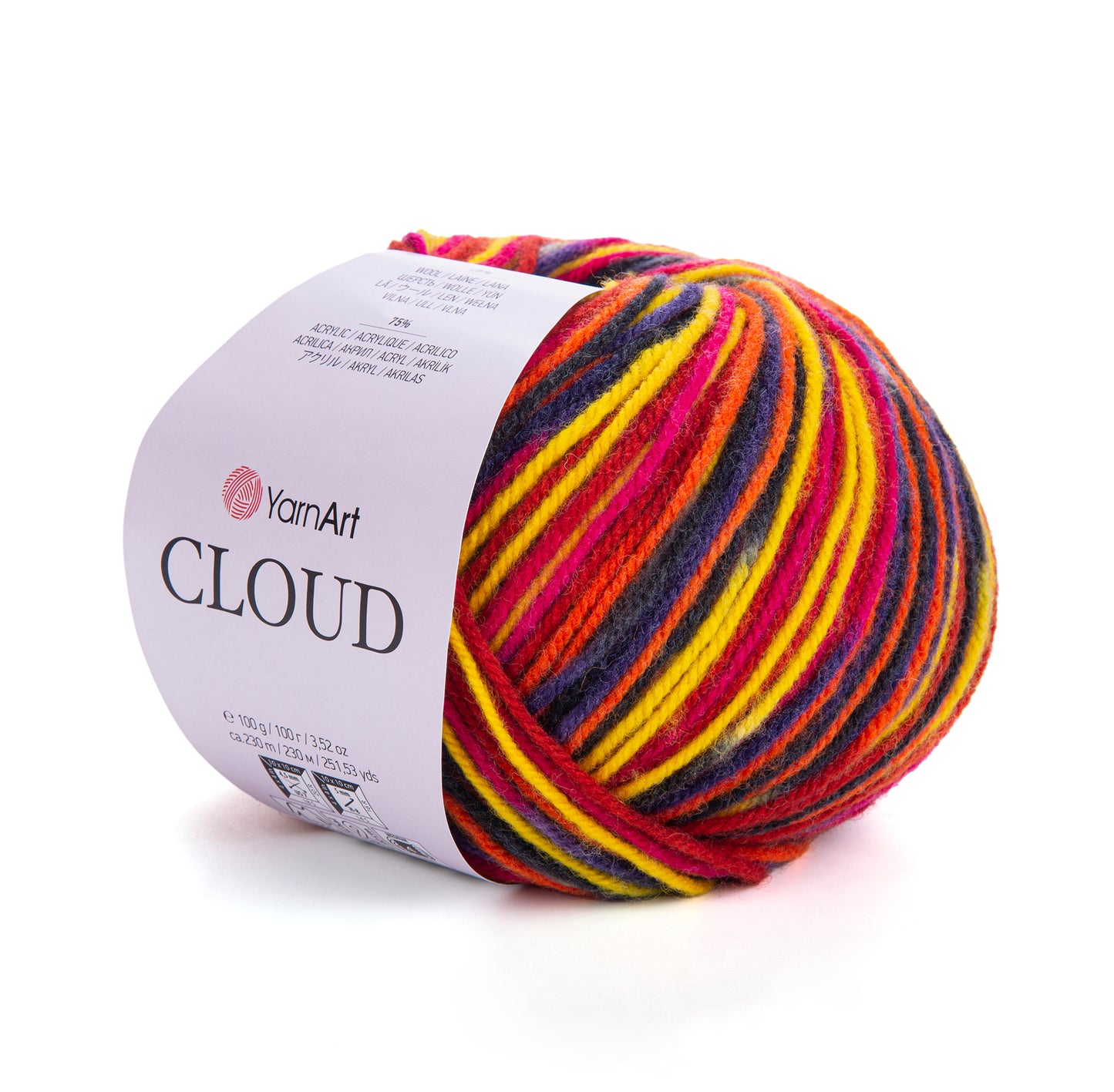 YarnArt Cloud 5 x 100g - 230m - 25% Wool - 75% Acrylic Aran Knitting Crochet Yarn