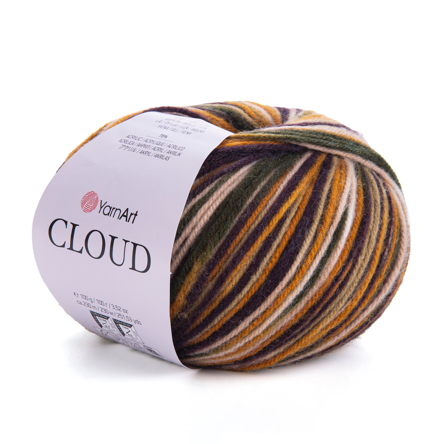 YarnArt Cloud 5 x 100g - 230m - 25% Wool - 75% Acrylic Aran Knitting Crochet Yarn