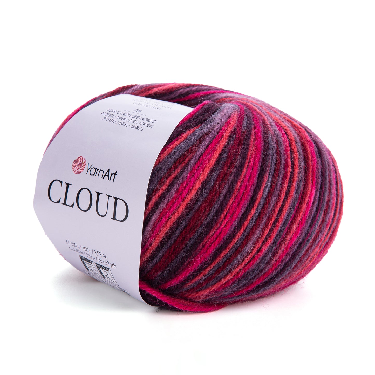 YarnArt Cloud 5 x 100g - 230m - 25% Wool - 75% Acrylic Aran Knitting Crochet Yarn