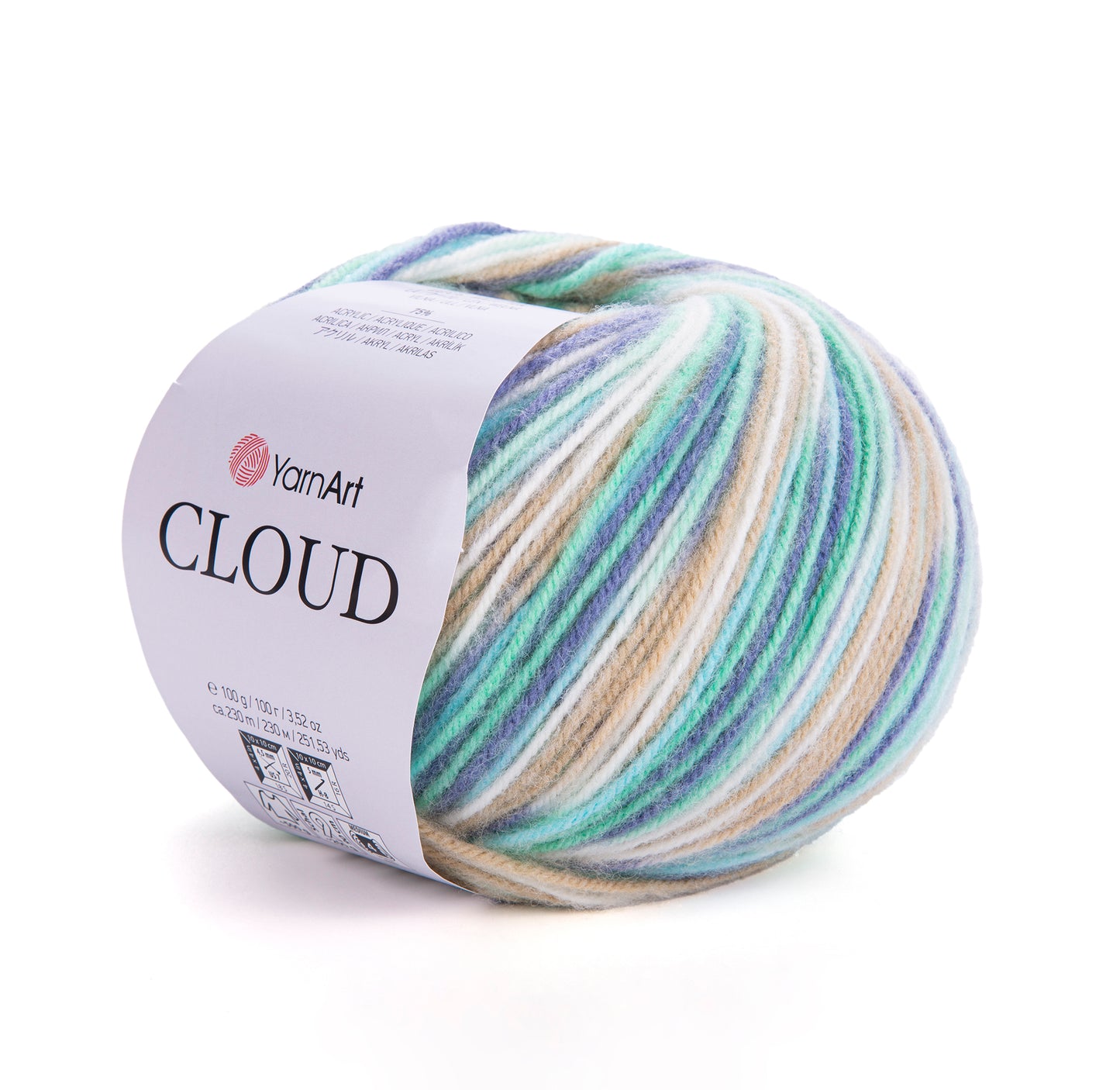 YarnArt Cloud 5 x 100g - 230m - 25% Wool - 75% Acrylic Aran Knitting Crochet Yarn