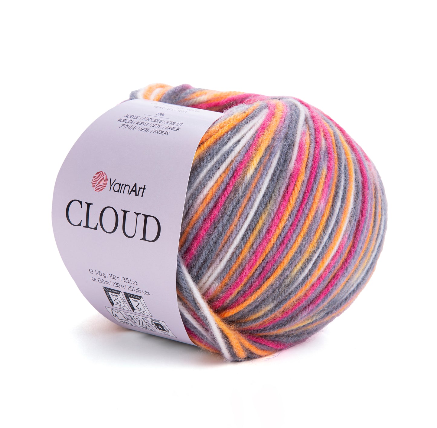 YarnArt Cloud 5 x 100g - 230m - 25% Wool - 75% Acrylic Aran Knitting Crochet Yarn
