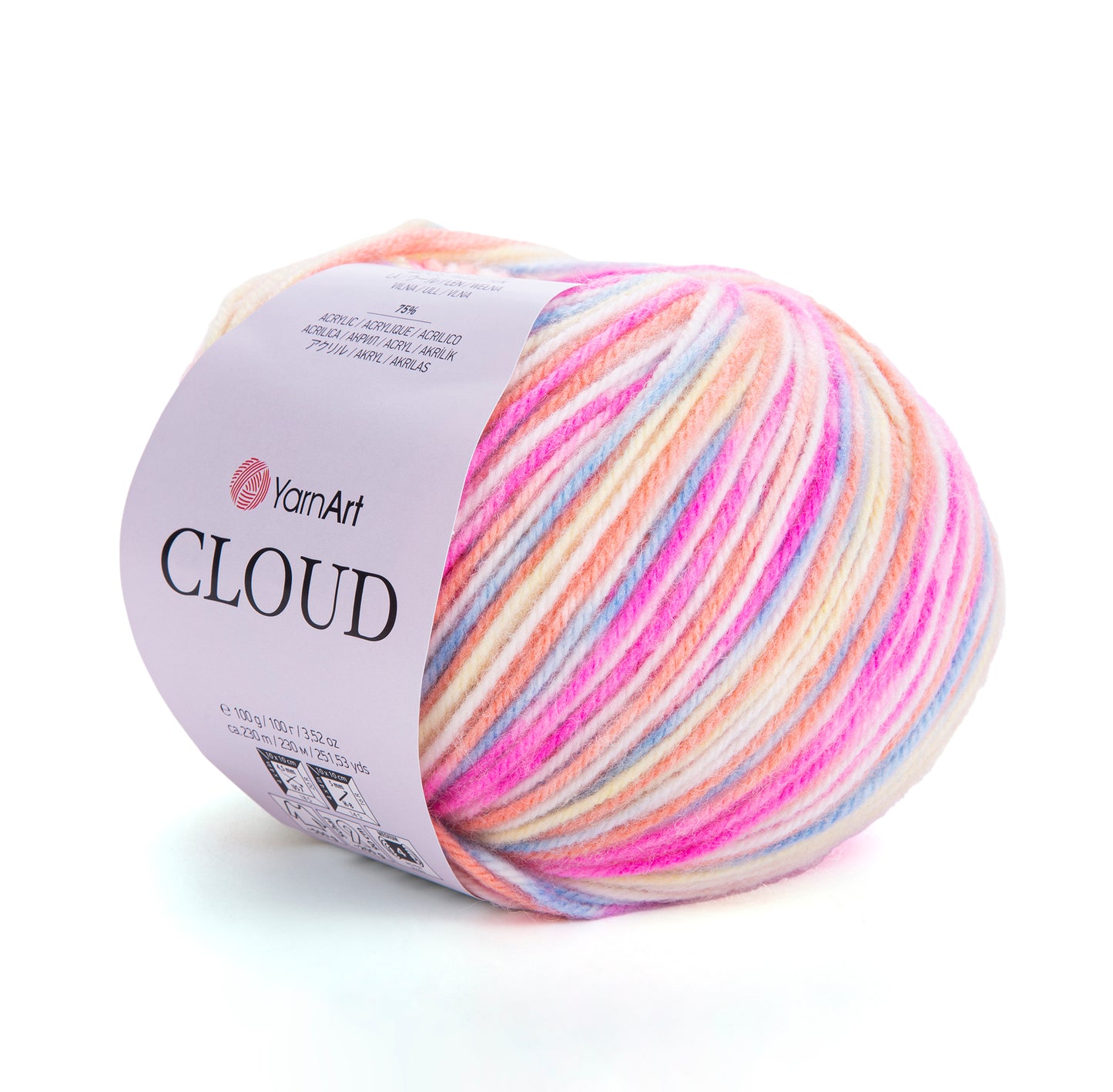 YarnArt Cloud 5 x 100g - 230m - 25% Wool - 75% Acrylic Aran Knitting Crochet Yarn