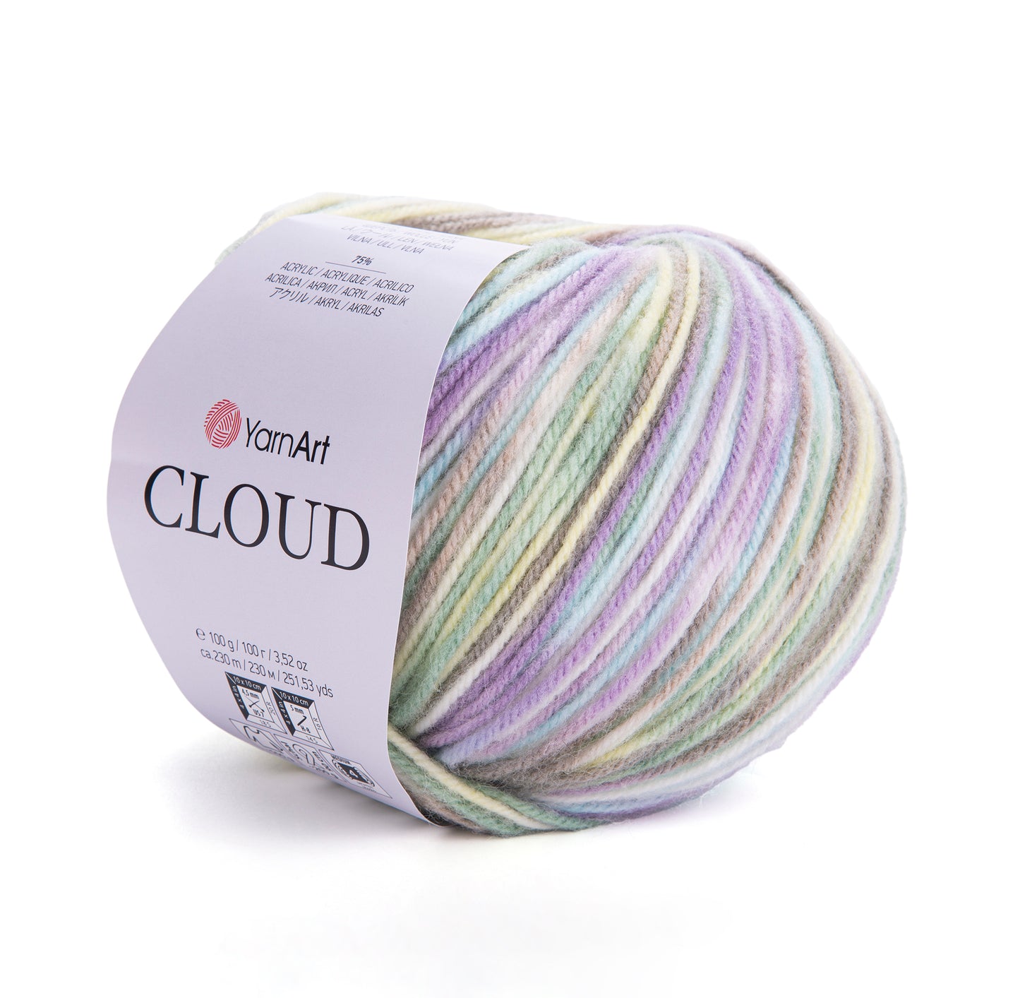 YarnArt Cloud 5 x 100g - 230m - 25% Wool - 75% Acrylic Aran Knitting Crochet Yarn