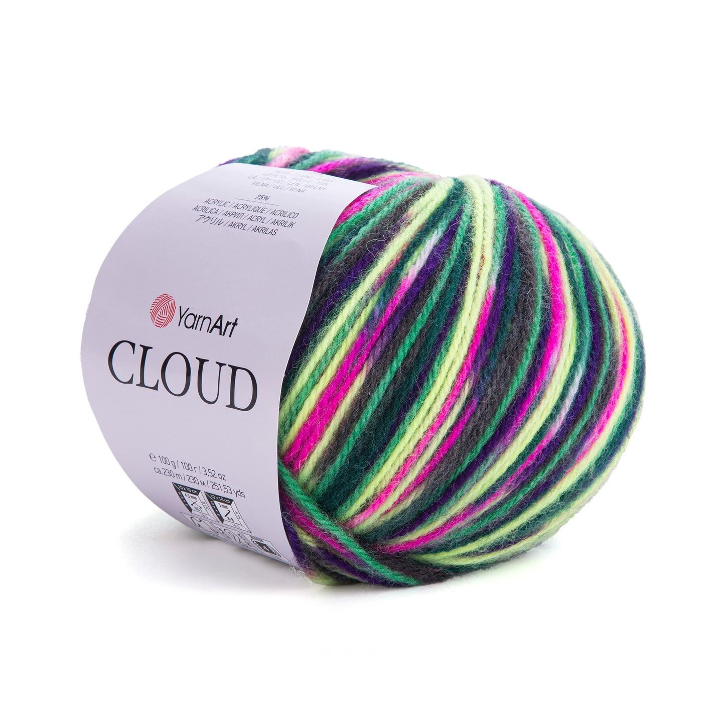YarnArt Cloud 5 x 100g - 230m - 25% Wool - 75% Acrylic Aran Knitting Crochet Yarn