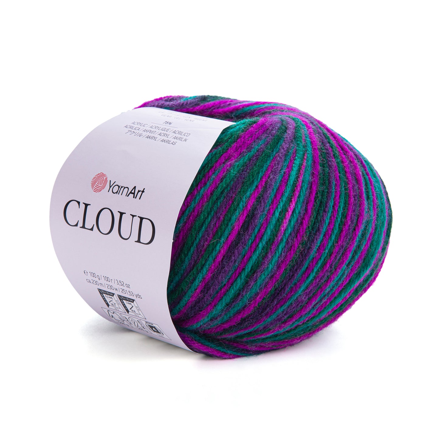 YarnArt Cloud 5 x 100g - 230m - 25% Wool - 75% Acrylic Aran Knitting Crochet Yarn