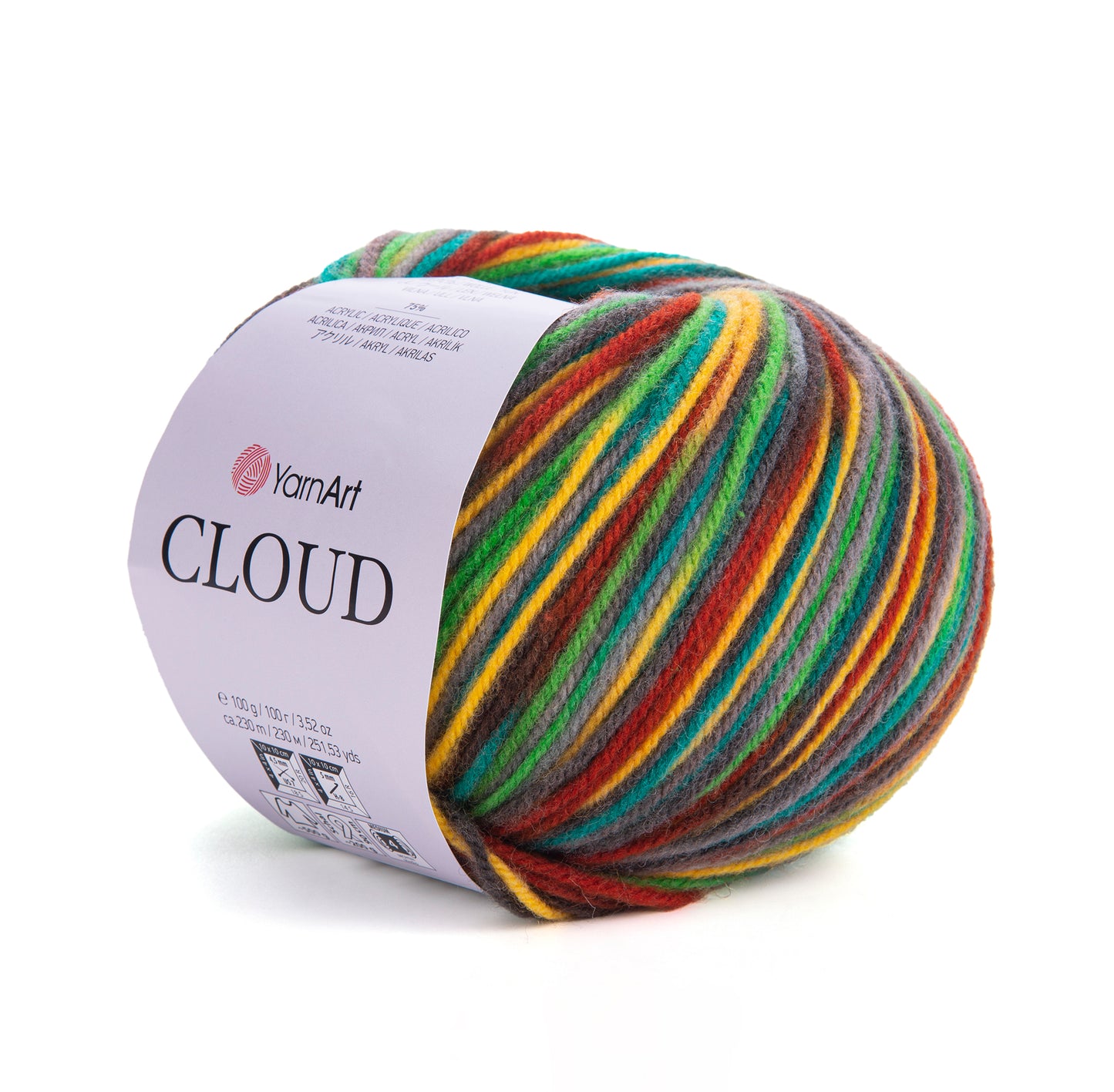 YarnArt Cloud 5 x 100g - 230m - 25% Wool - 75% Acrylic Aran Knitting Crochet Yarn