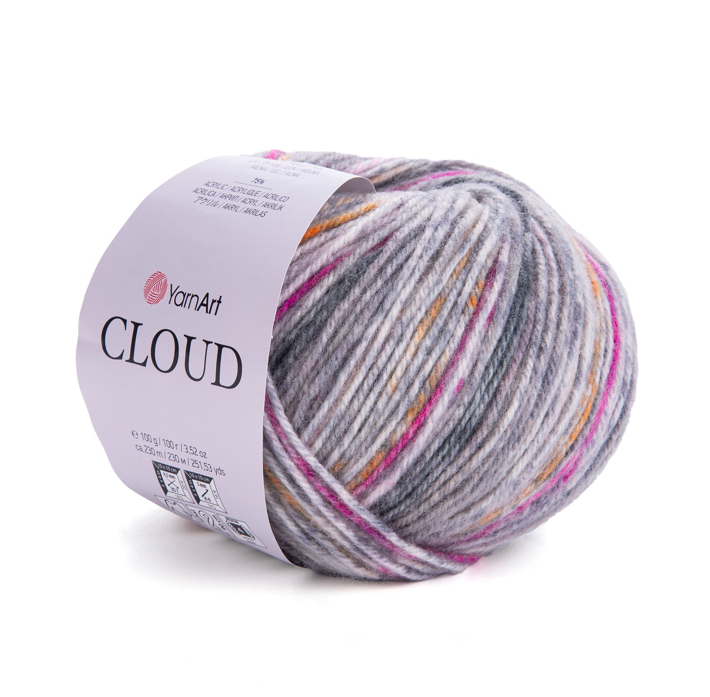 YarnArt Cloud 5 x 100g - 230m - 25% Wool - 75% Acrylic Aran Knitting Crochet Yarn