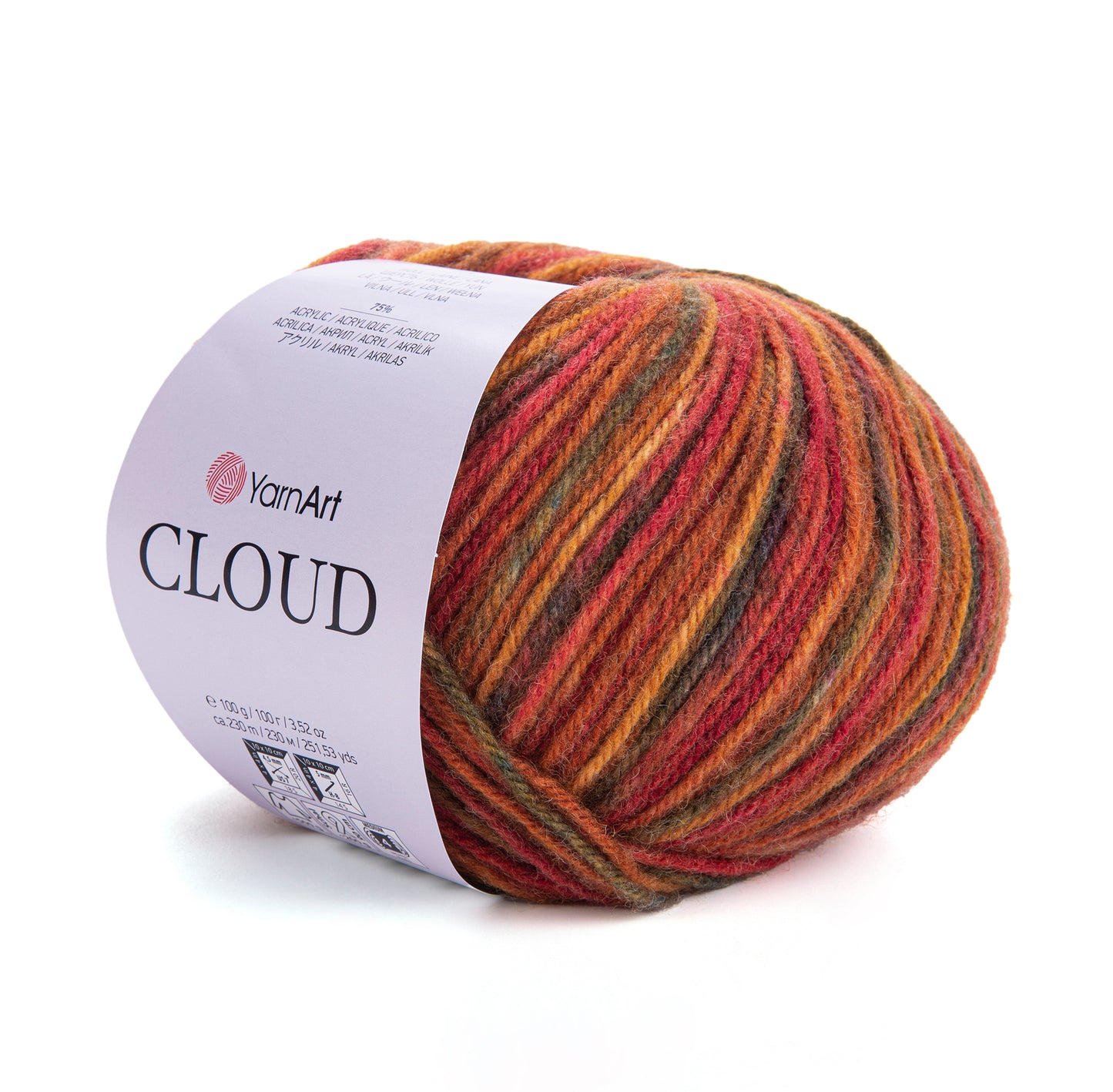 YarnArt Cloud 5 x 100g - 230m - 25% Wool - 75% Acrylic Aran Knitting Crochet Yarn