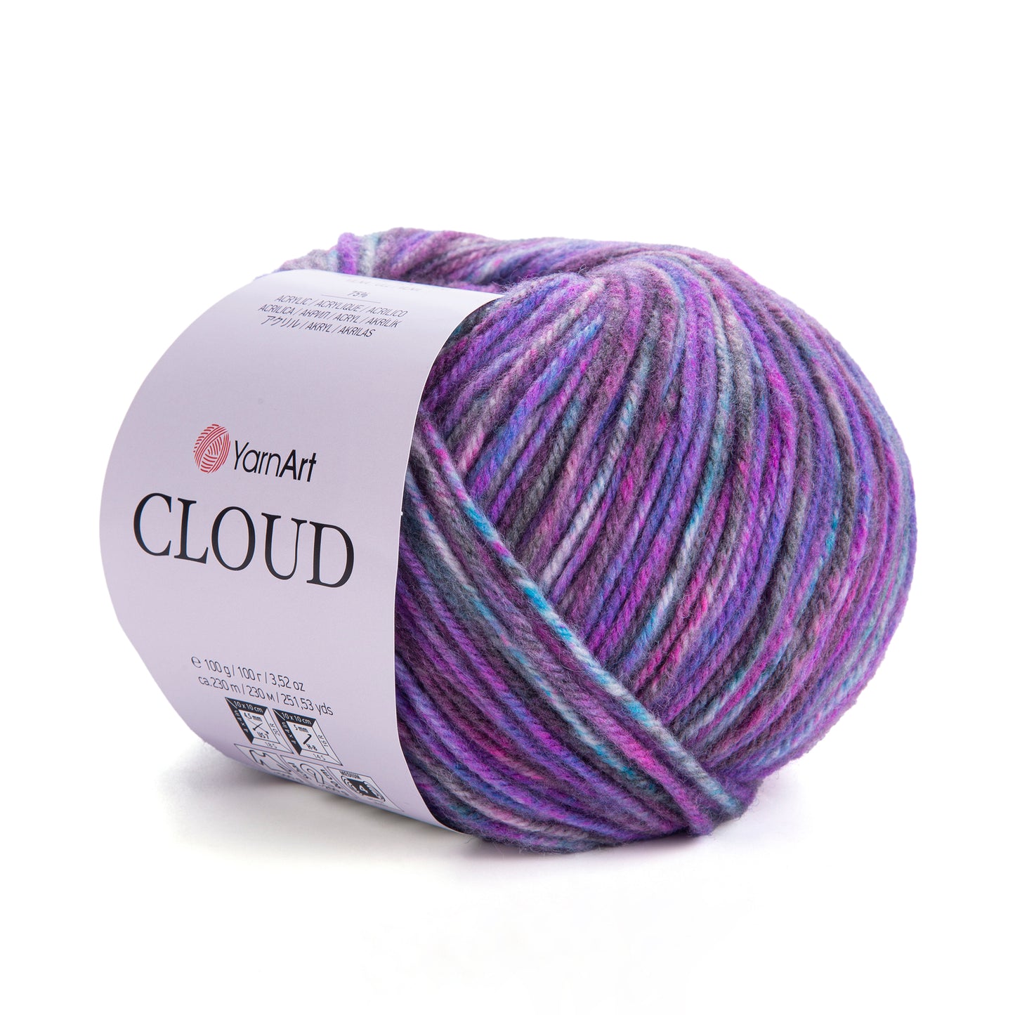 YarnArt Cloud 5 x 100g - 230m - 25% Wool - 75% Acrylic Aran Knitting Crochet Yarn