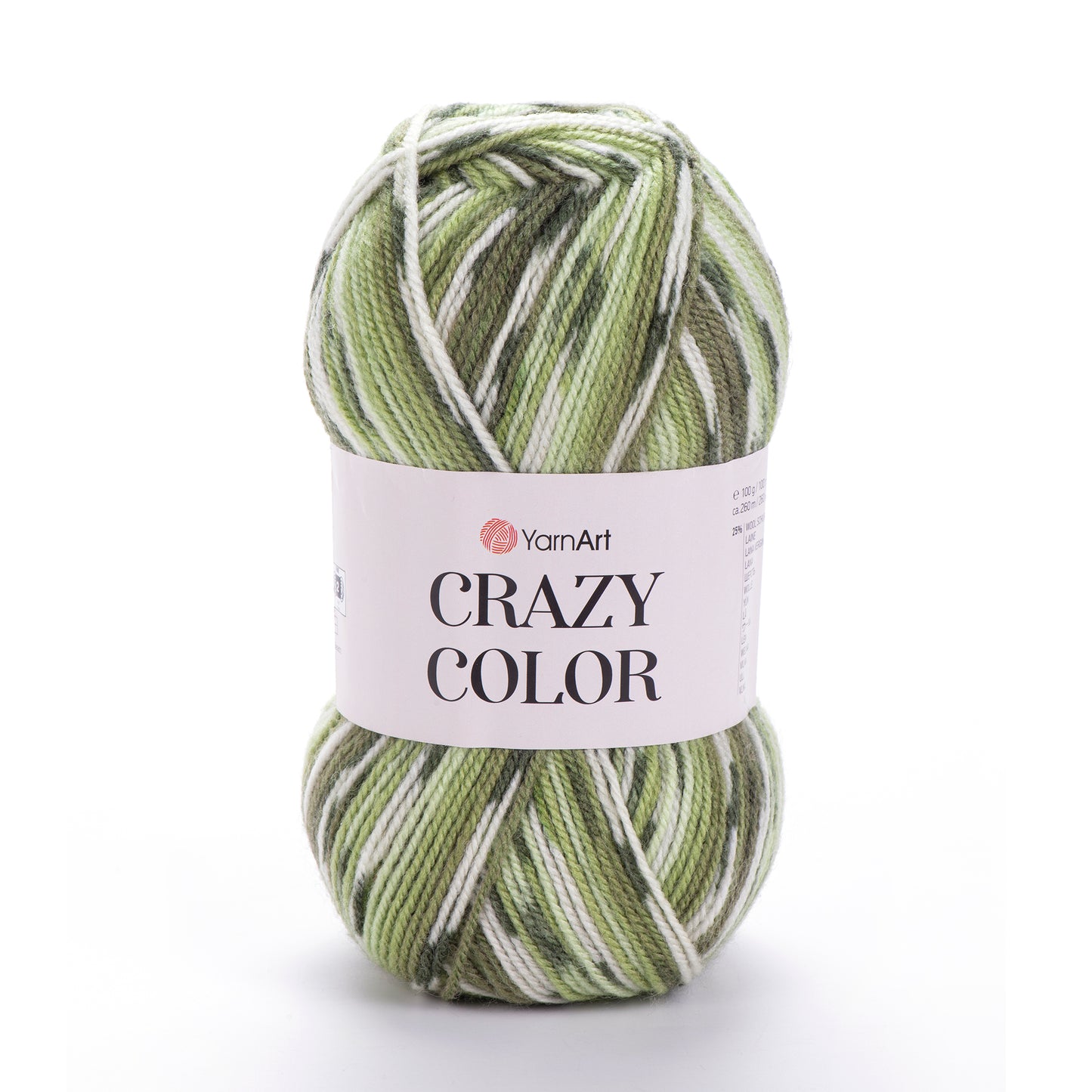 YarnArt Crazy Color DK 5 x 100g - 260m - 25% Wool - 75% Acrylic Knitting Crochet Yarn