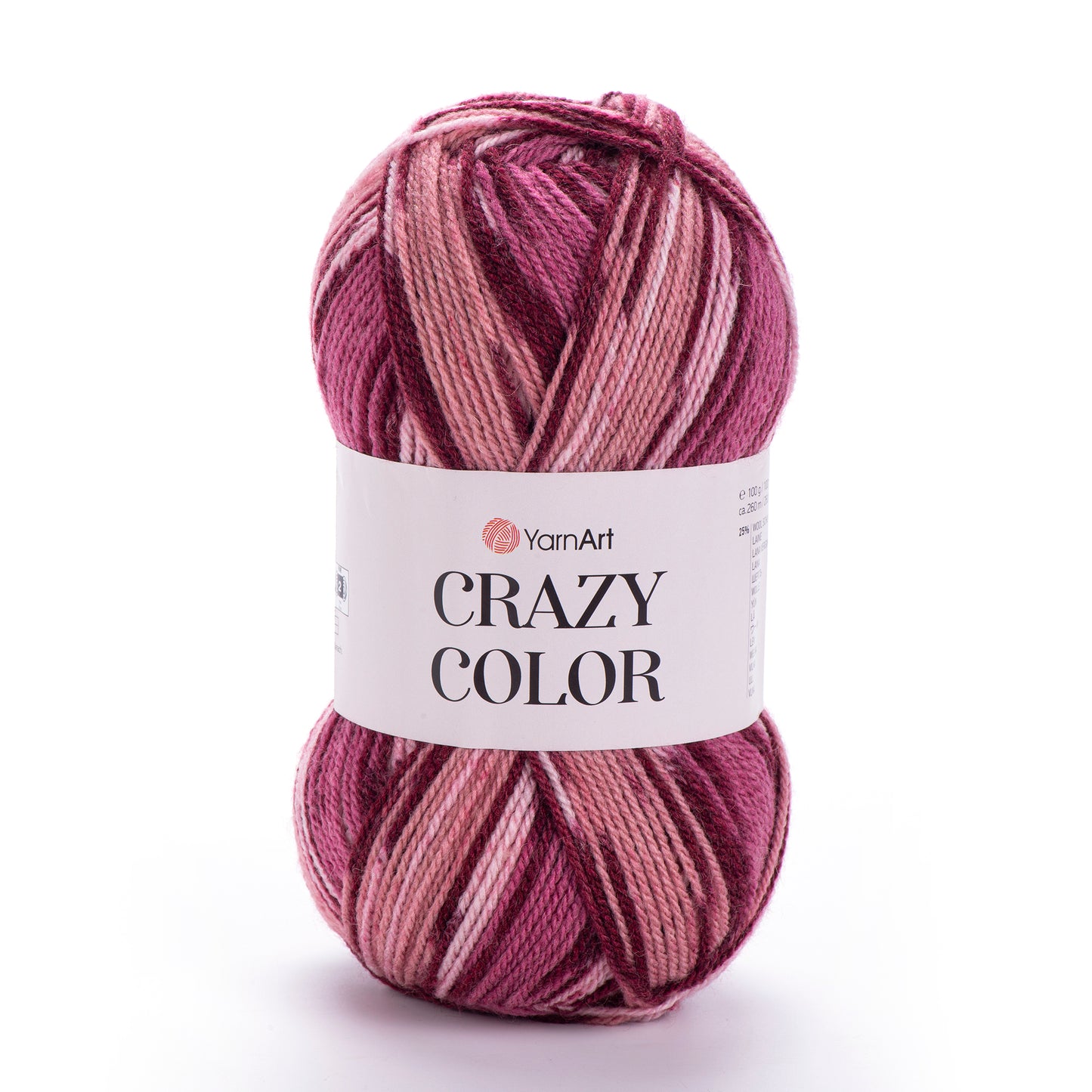 YarnArt Crazy Color DK 5 x 100g - 260m - 25% Wool - 75% Acrylic Knitting Crochet Yarn