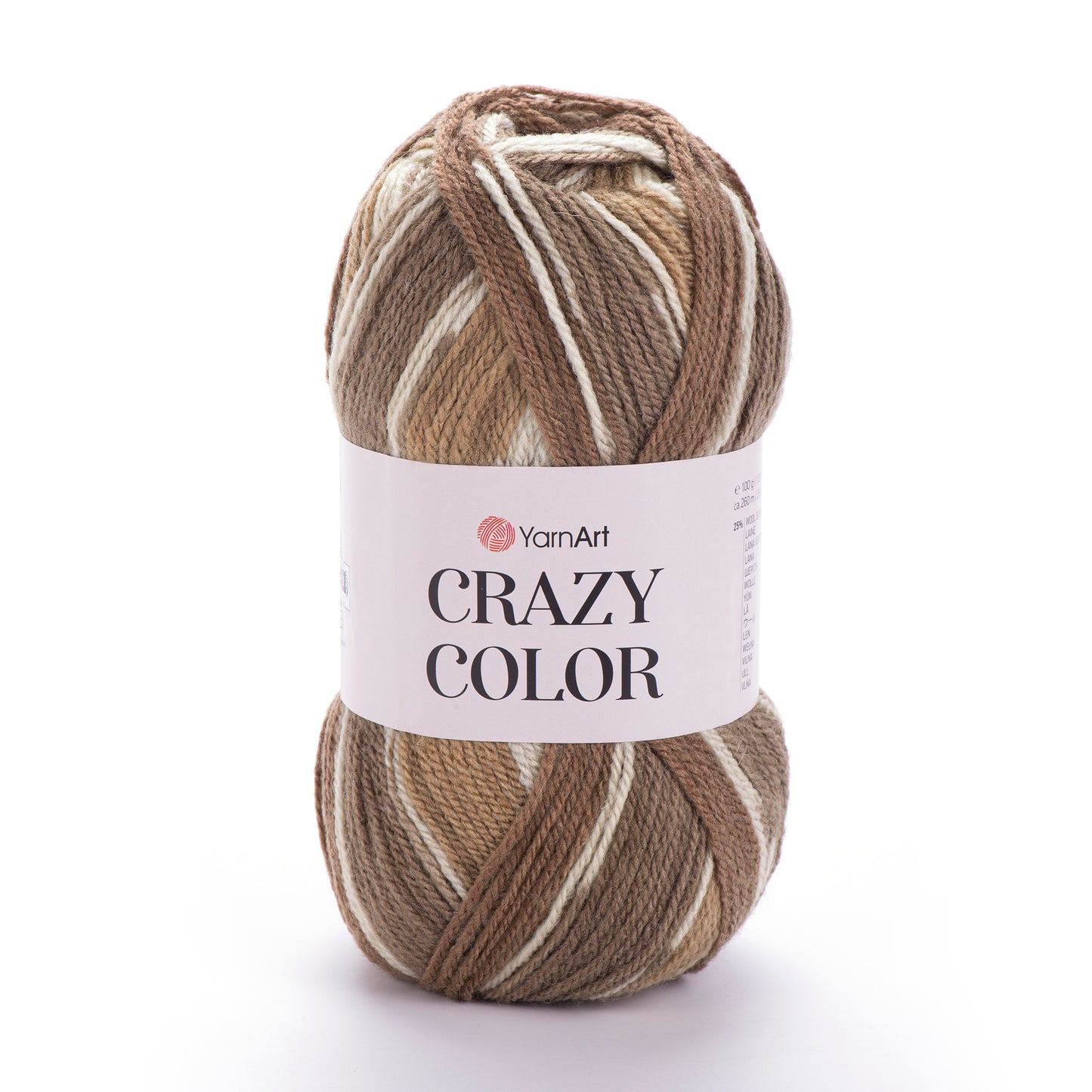 YarnArt Crazy Color DK 5 x 100g - 260m - 25% Wool - 75% Acrylic Knitting Crochet Yarn