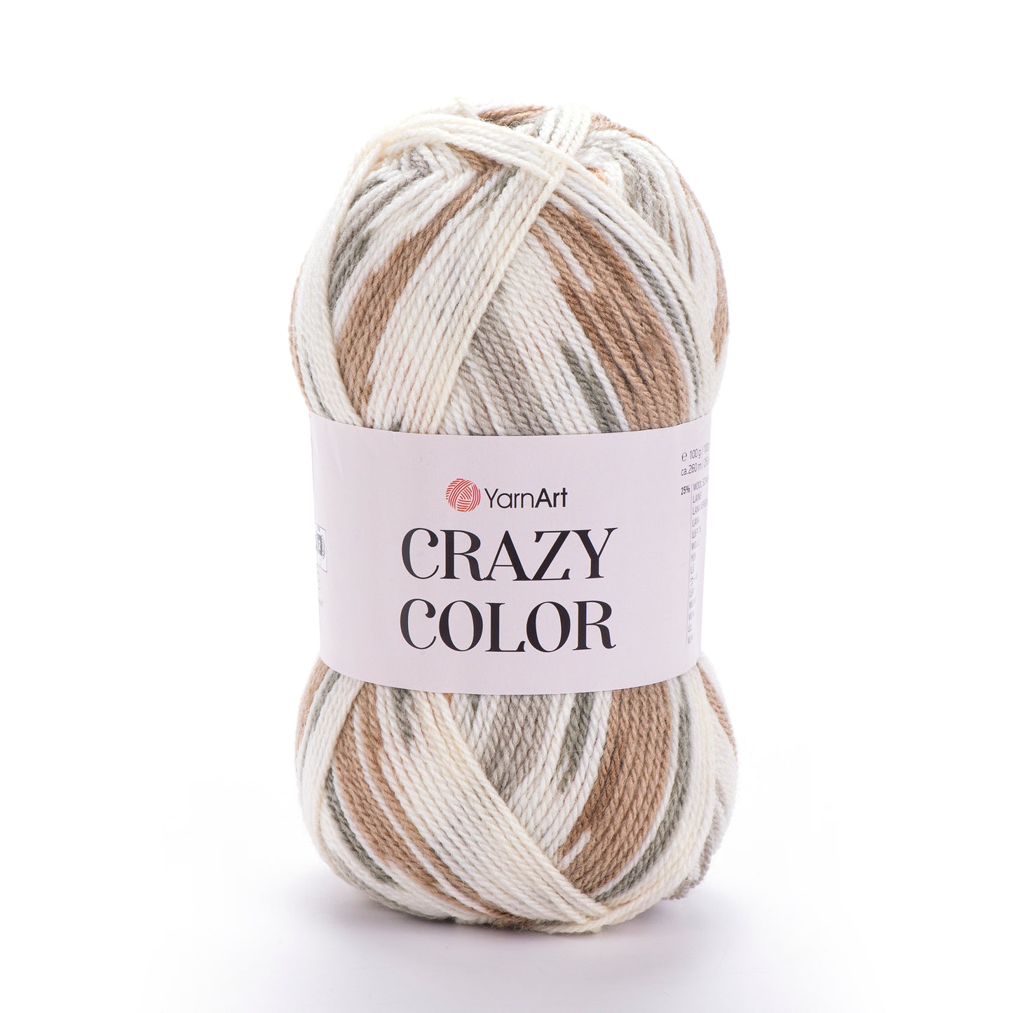YarnArt Crazy Color DK 5 x 100g - 260m - 25% Wool - 75% Acrylic Knitting Crochet Yarn