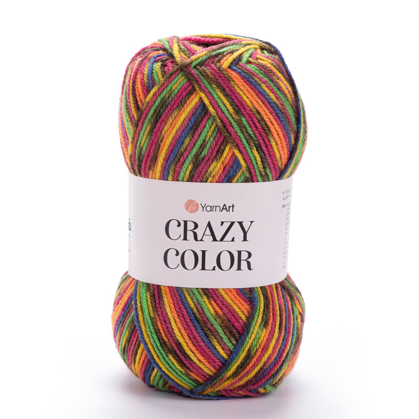 YarnArt Crazy Color DK 5 x 100g - 260m - 25% Wool - 75% Acrylic Knitting Crochet Yarn