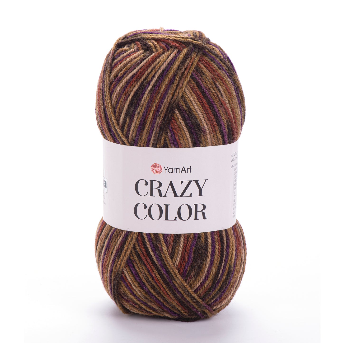 YarnArt Crazy Color DK 5 x 100g - 260m - 25% Wool - 75% Acrylic Knitting Crochet Yarn