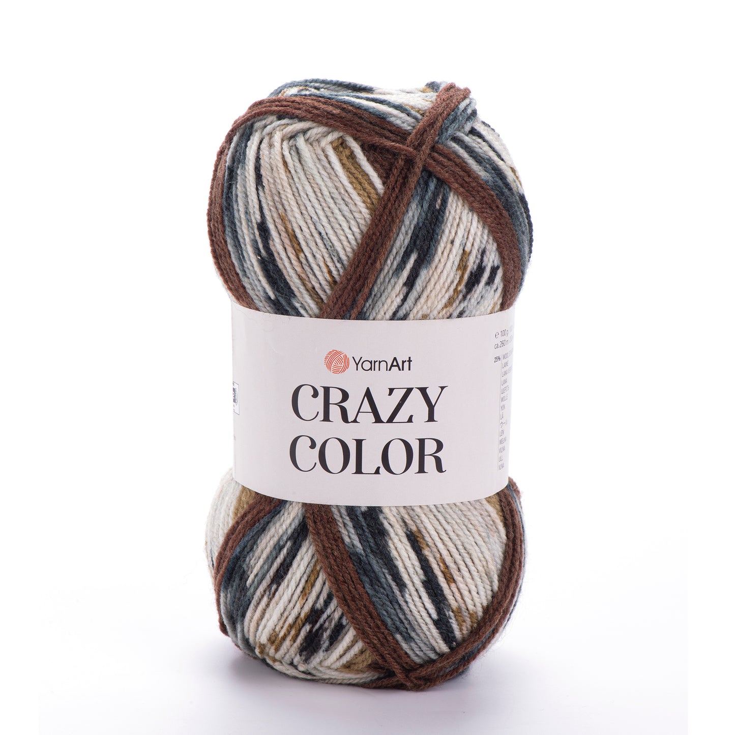 YarnArt Crazy Color DK 5 x 100g - 260m - 25% Wool - 75% Acrylic Knitting Crochet Yarn