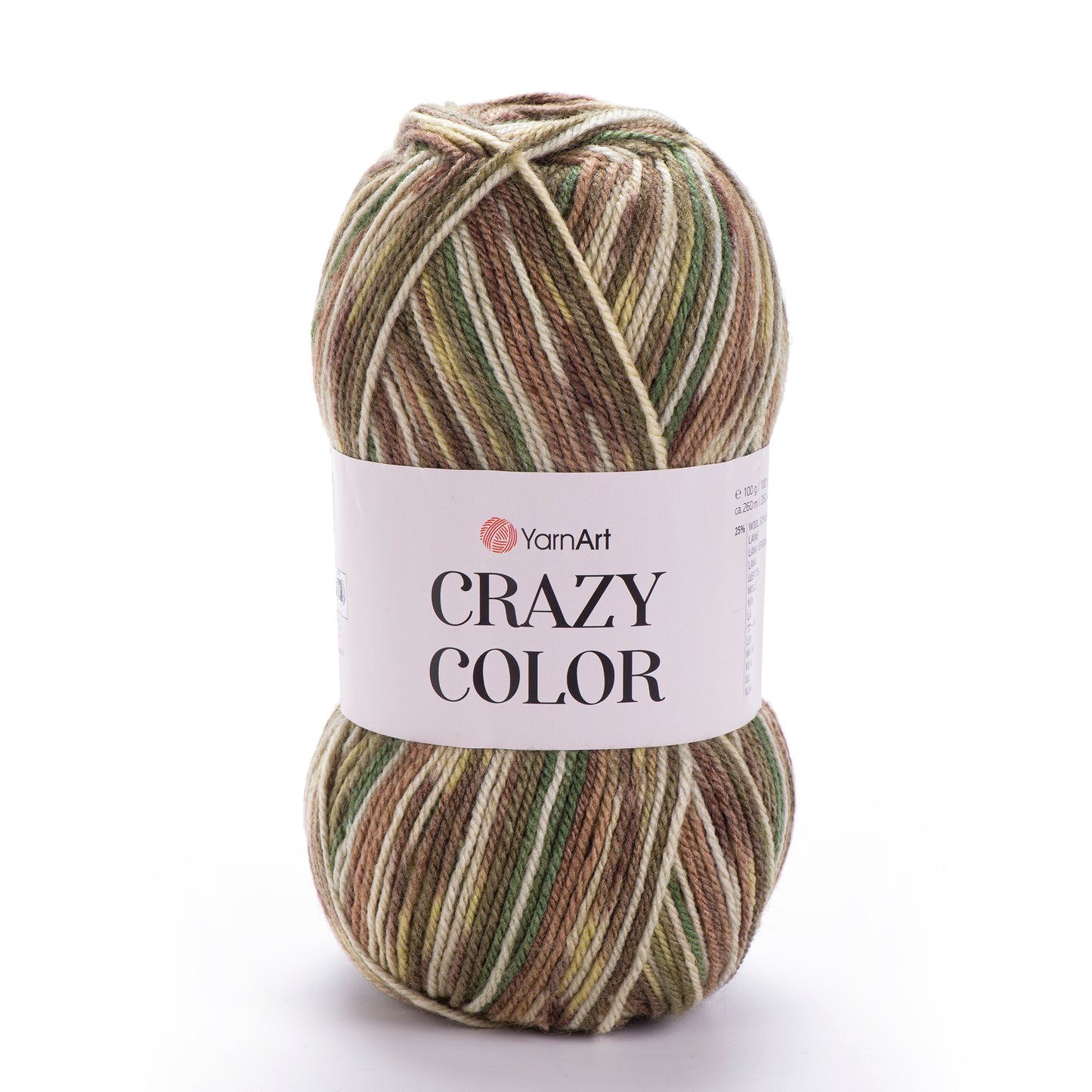 YarnArt Crazy Color DK 5 x 100g - 260m - 25% Wool - 75% Acrylic Knitting Crochet Yarn