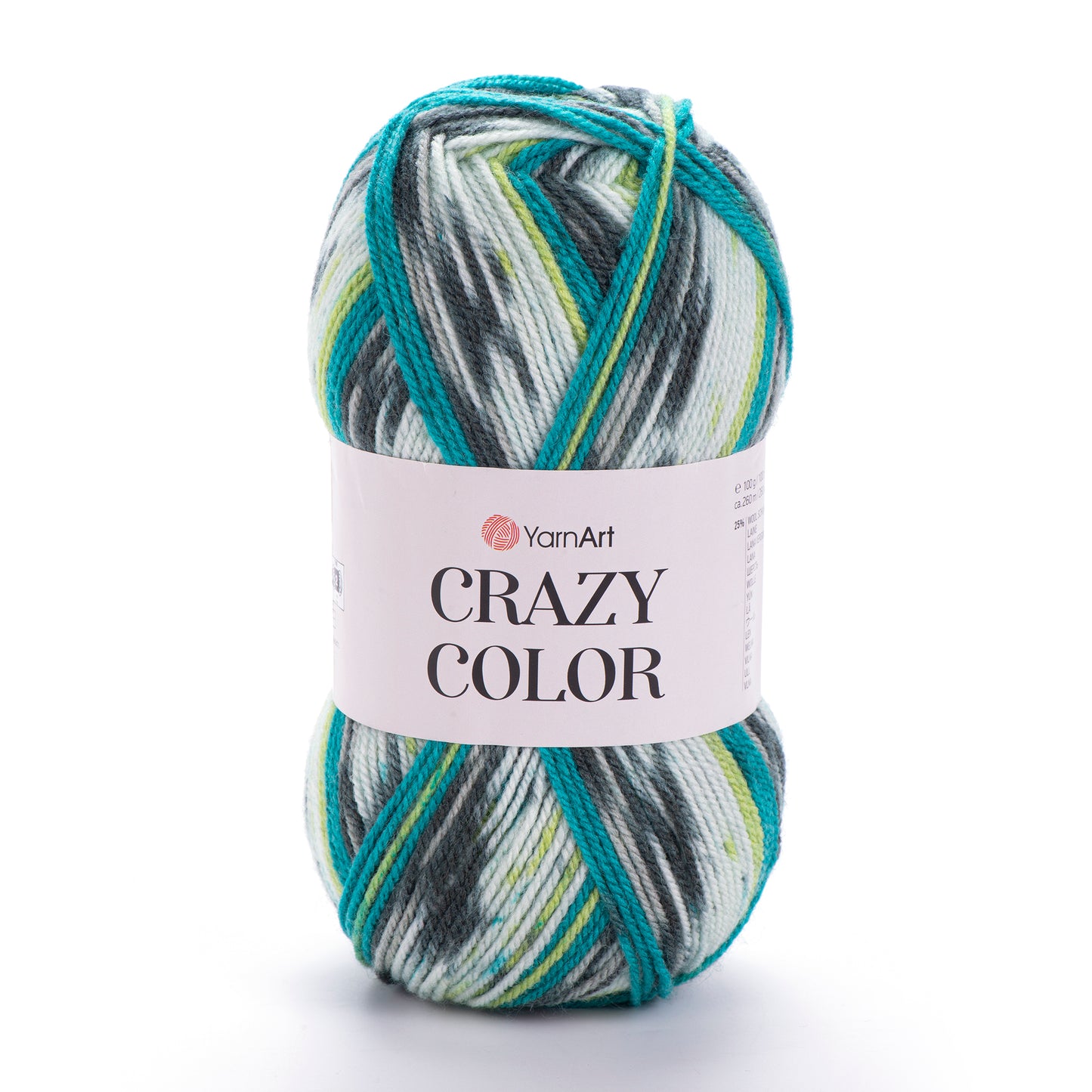 YarnArt Crazy Color DK 5 x 100g - 260m - 25% Wool - 75% Acrylic Knitting Crochet Yarn