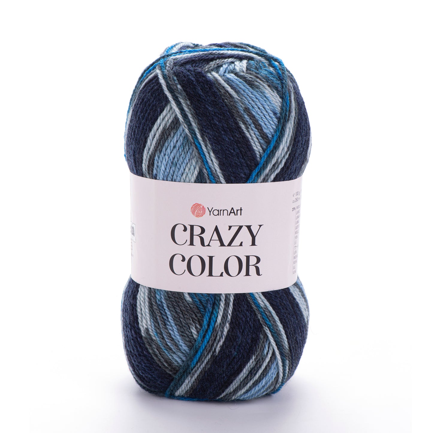 YarnArt Crazy Color DK 5 x 100g - 260m - 25% Wool - 75% Acrylic Knitting Crochet Yarn