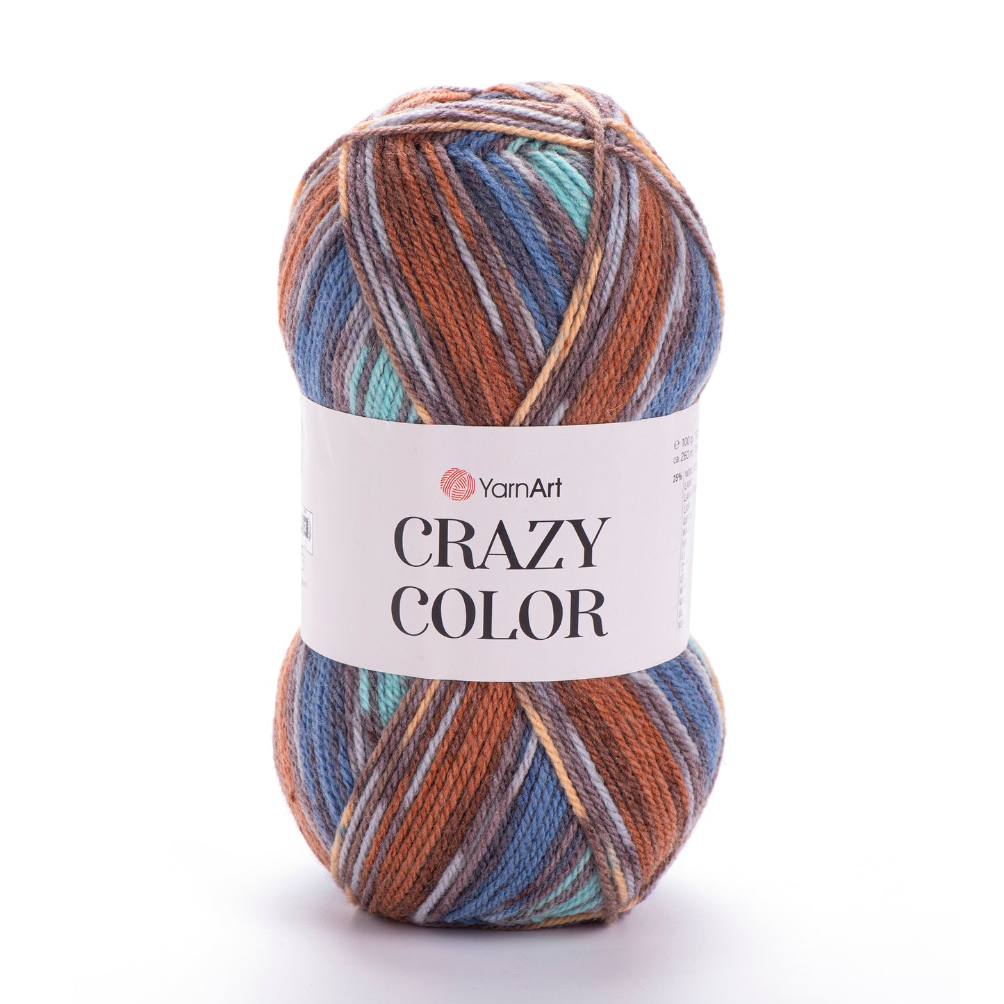 YarnArt Crazy Color DK 5 x 100g - 260m - 25% Wool - 75% Acrylic Knitting Crochet Yarn