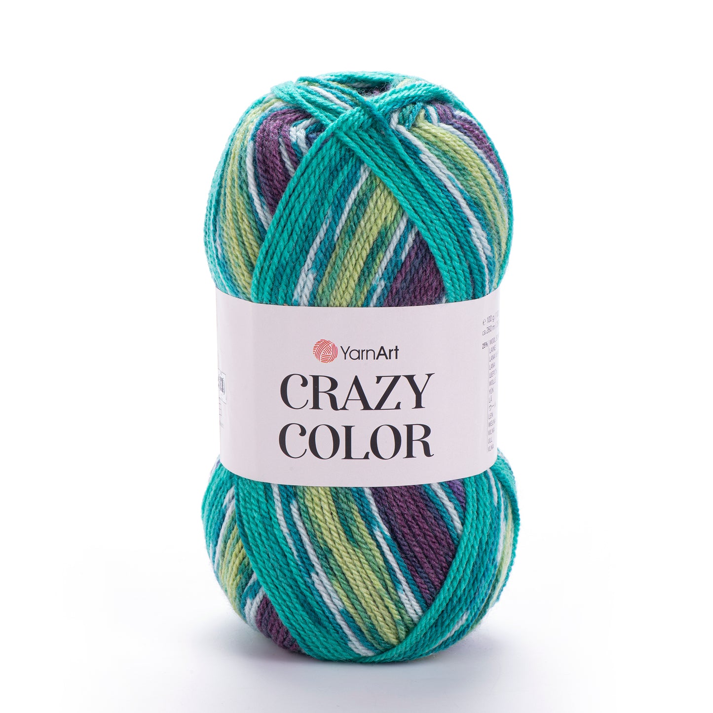 YarnArt Crazy Color DK 5 x 100g - 260m - 25% Wool - 75% Acrylic Knitting Crochet Yarn