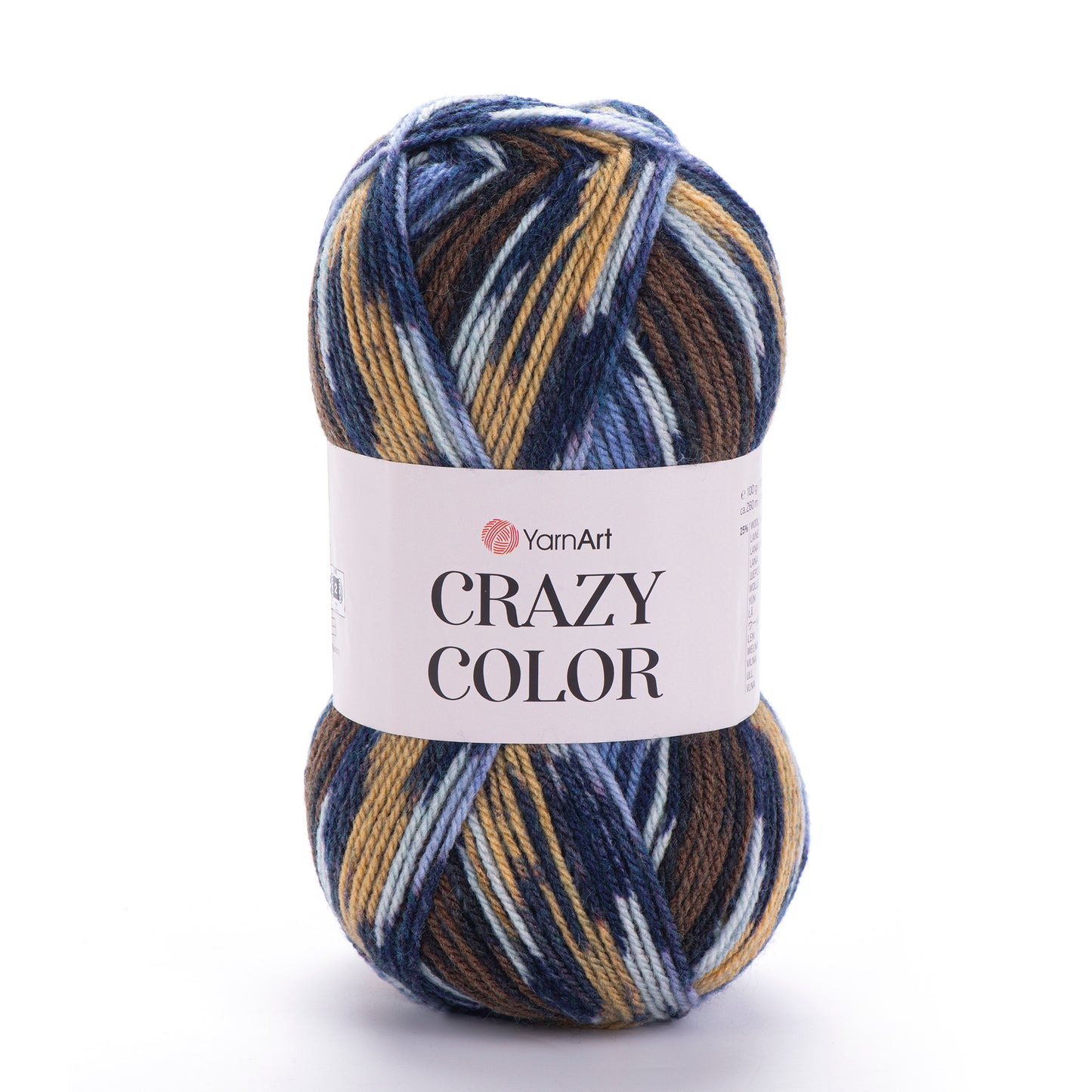 YarnArt Crazy Color DK 5 x 100g - 260m - 25% Wool - 75% Acrylic Knitting Crochet Yarn