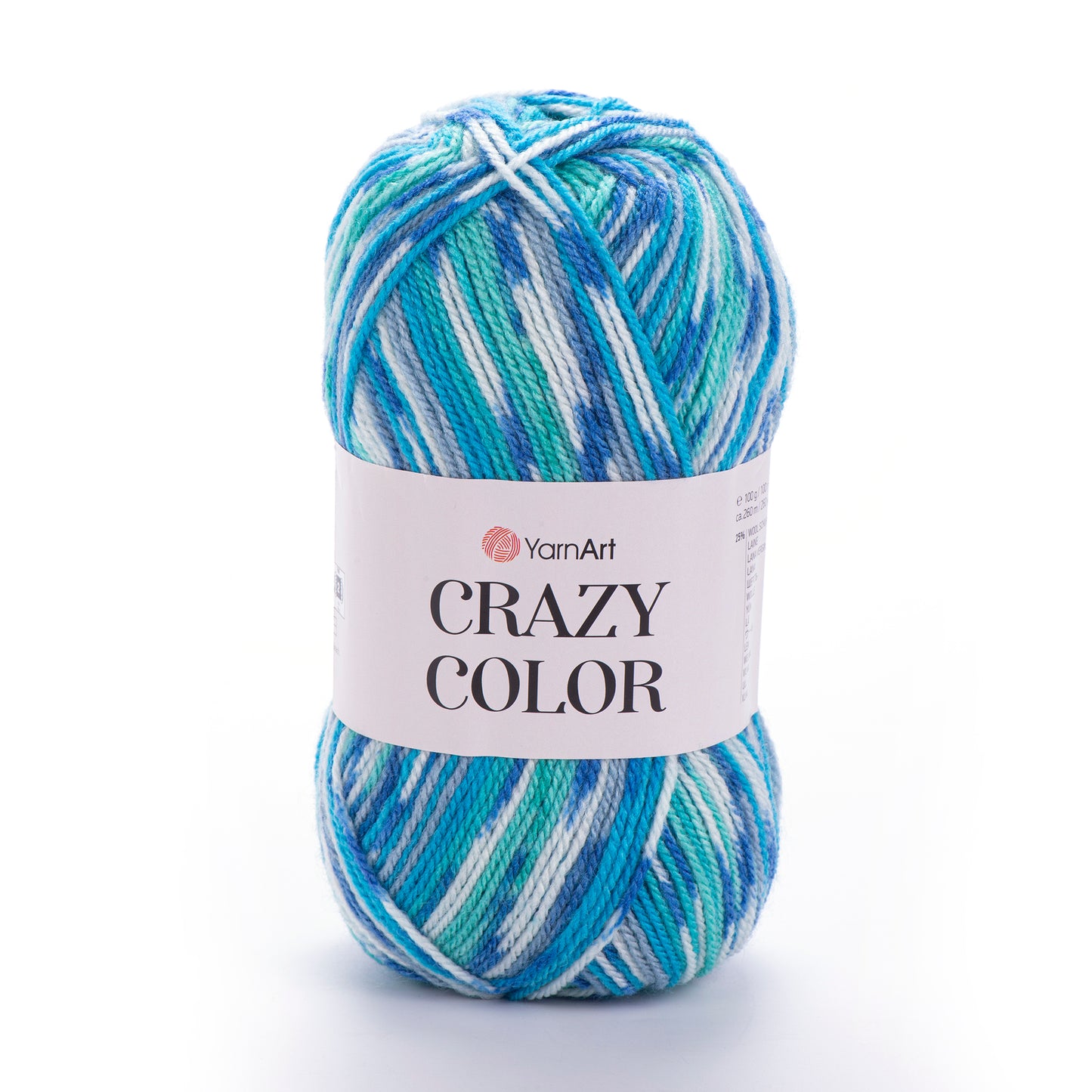 YarnArt Crazy Color DK 5 x 100g - 260m - 25% Wool - 75% Acrylic Knitting Crochet Yarn