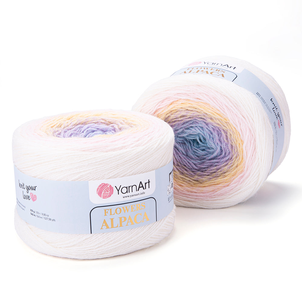 YarnArt Flowers Alpaca 2 x 250g - 940m - 20% Alpaca - 80% Acrylic Knitting Crochet Yarn