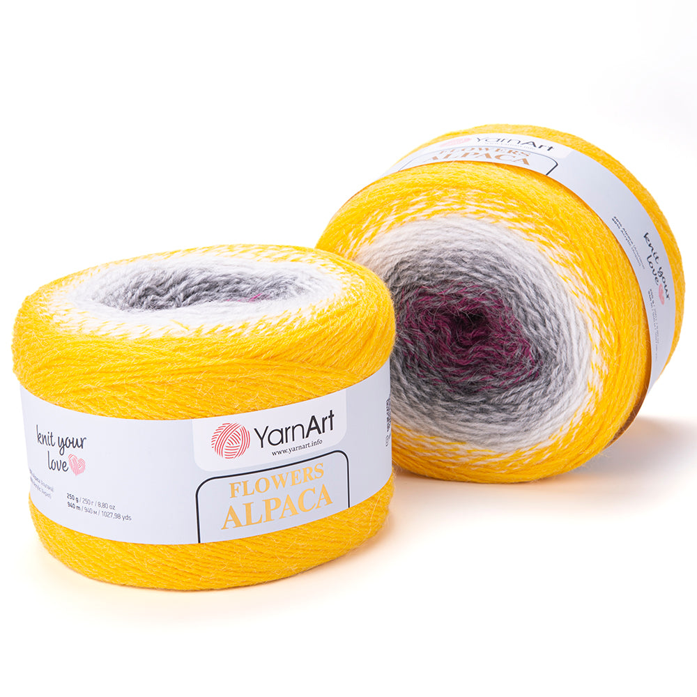 YarnArt Flowers Alpaca 2 x 250g - 940m - 20% Alpaca - 80% Acrylic Knitting Crochet Yarn