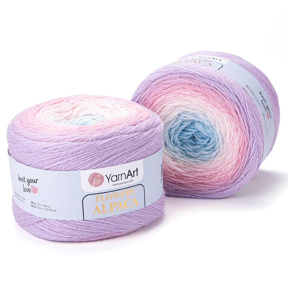 YarnArt Flowers Alpaca 2 x 250g - 940m - 20% Alpaca - 80% Acrylic Knitting Crochet Yarn