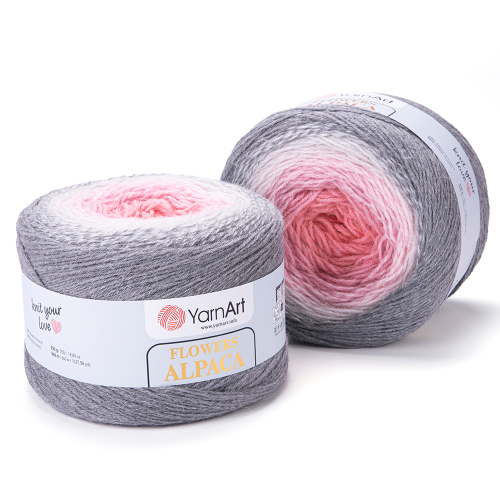 YarnArt Flowers Alpaca 2 x 250g - 940m - 20% Alpaca - 80% Acrylic Knitting Crochet Yarn