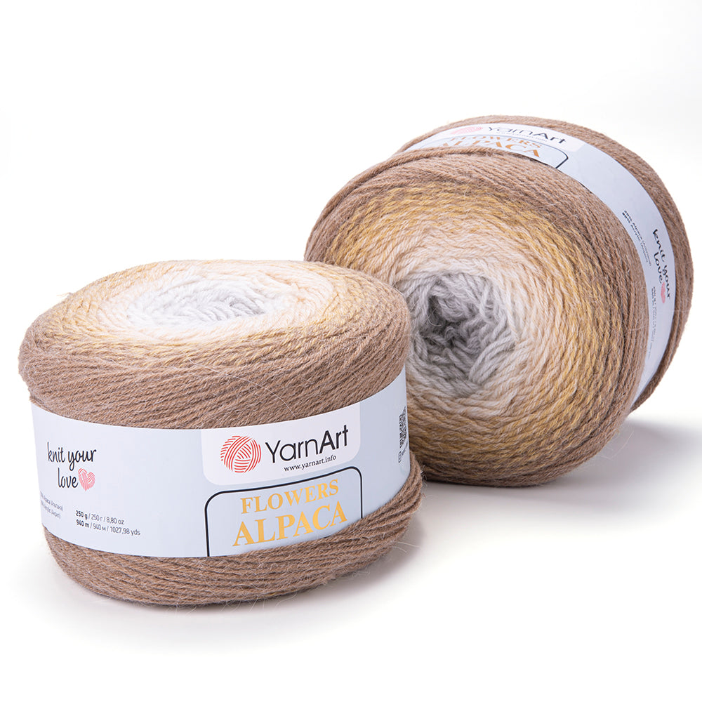 YarnArt Flowers Alpaca 2 x 250g - 940m - 20% Alpaca - 80% Acrylic Knitting Crochet Yarn