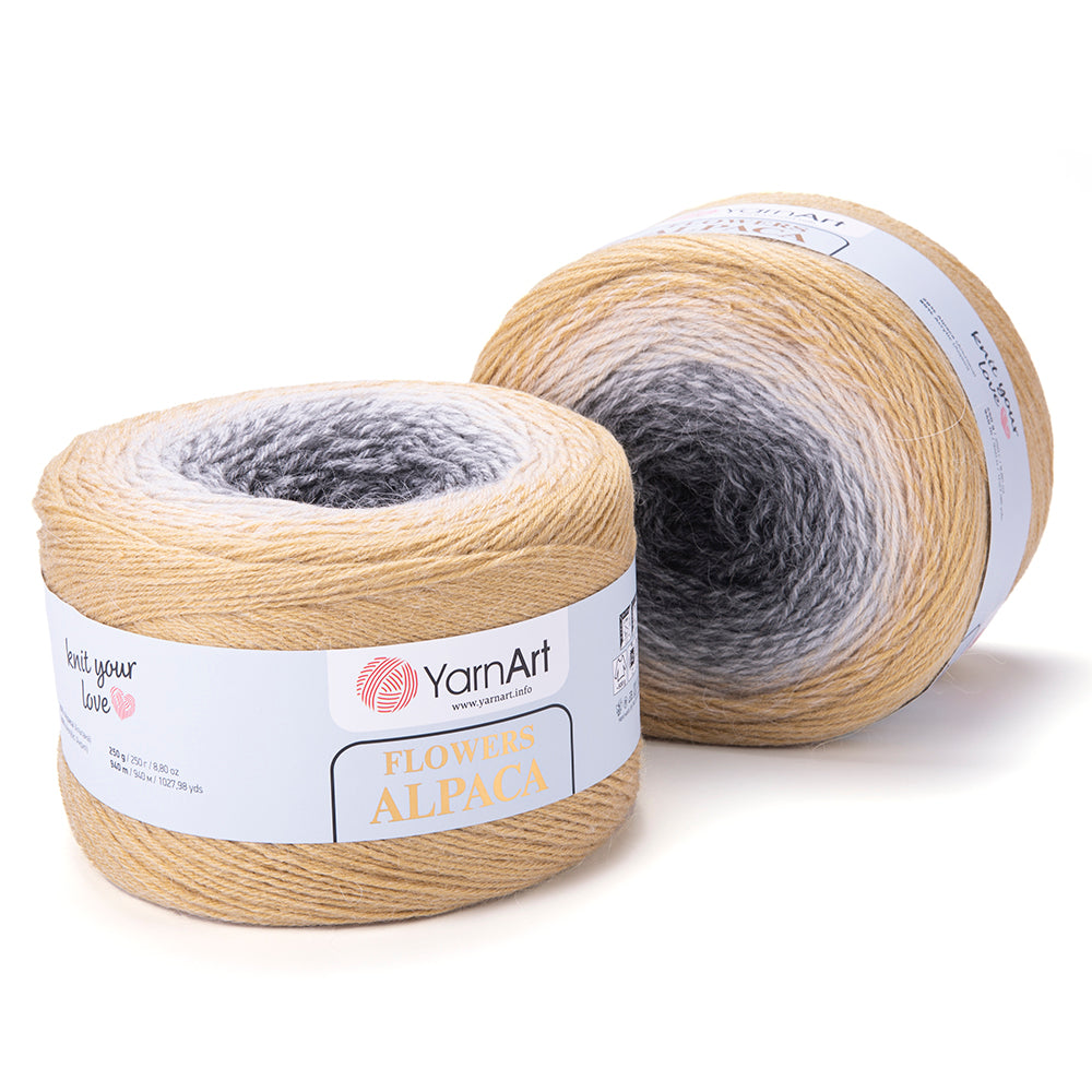 YarnArt Flowers Alpaca 2 x 250g - 940m - 20% Alpaca - 80% Acrylic Knitting Crochet Yarn