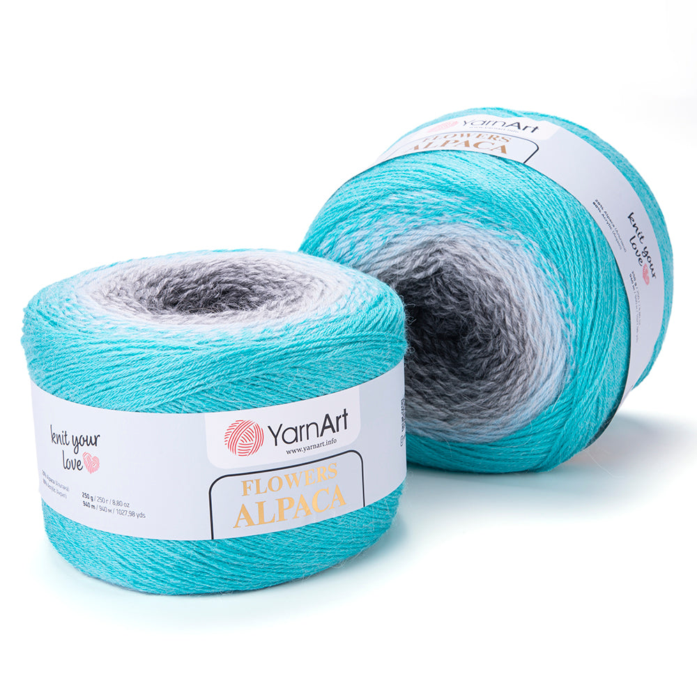 YarnArt Flowers Alpaca 2 x 250g - 940m - 20% Alpaca - 80% Acrylic Knitting Crochet Yarn