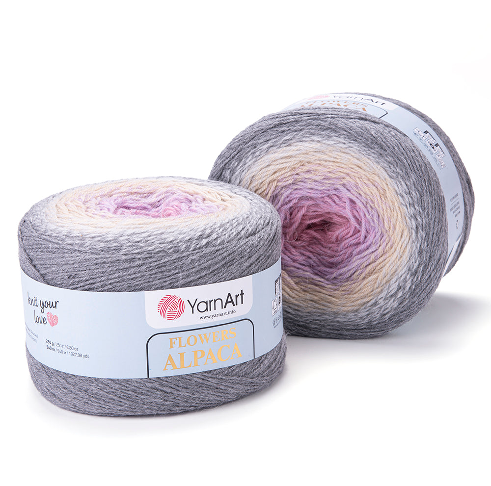 YarnArt Flowers Alpaca 2 x 250g - 940m - 20% Alpaca - 80% Acrylic Knitting Crochet Yarn