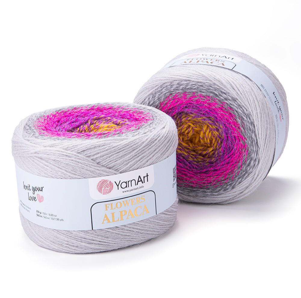 YarnArt Flowers Alpaca 2 x 250g - 940m - 20% Alpaca - 80% Acrylic Knitting Crochet Yarn