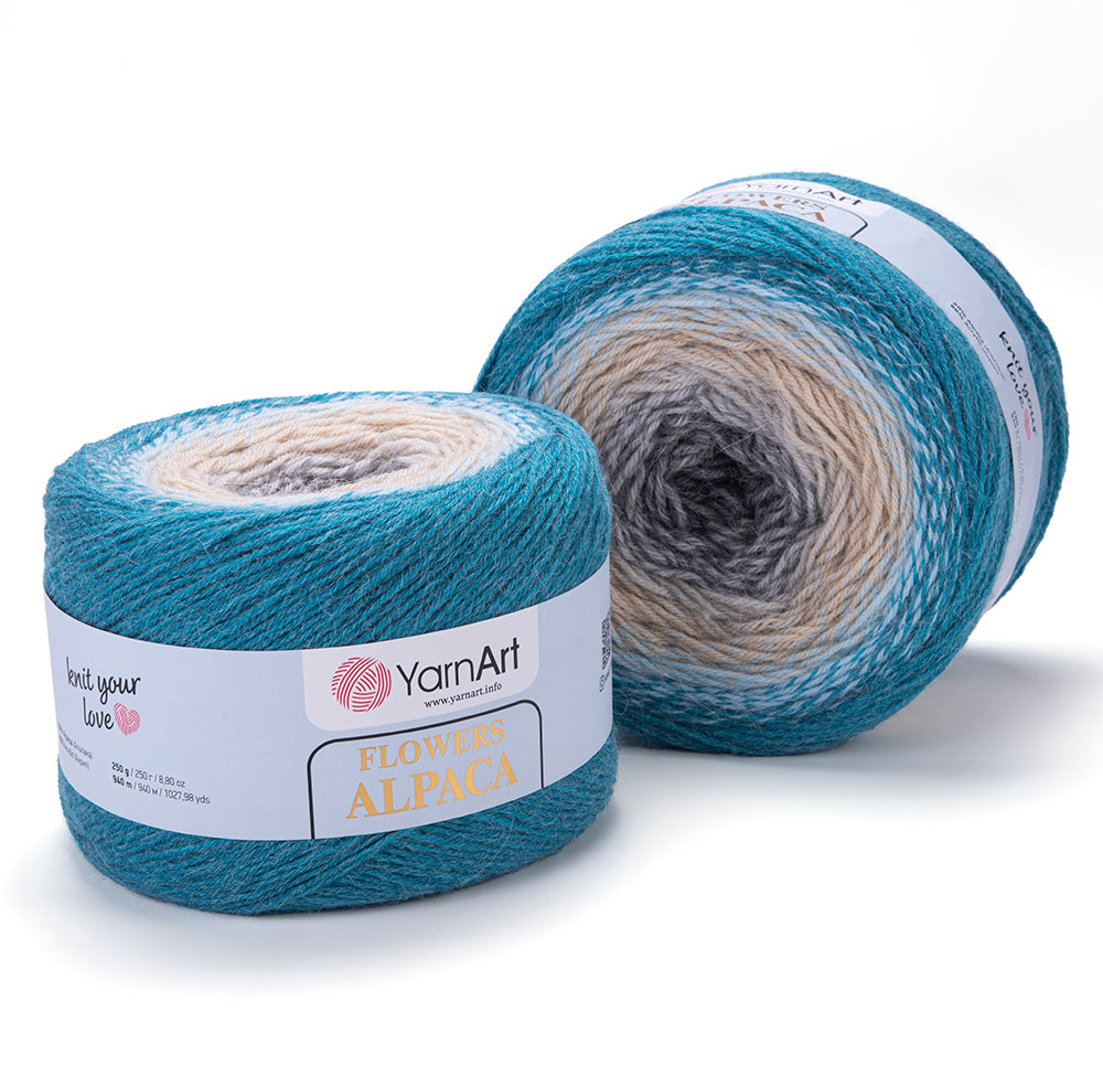 YarnArt Flowers Alpaca 2 x 250g - 940m - 20% Alpaca - 80% Acrylic Knitting Crochet Yarn