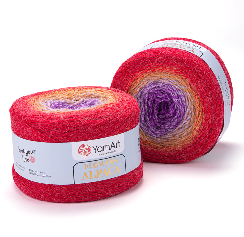 YarnArt Flowers Alpaca 2 x 250g - 940m - 20% Alpaca - 80% Acrylic Knitting Crochet Yarn